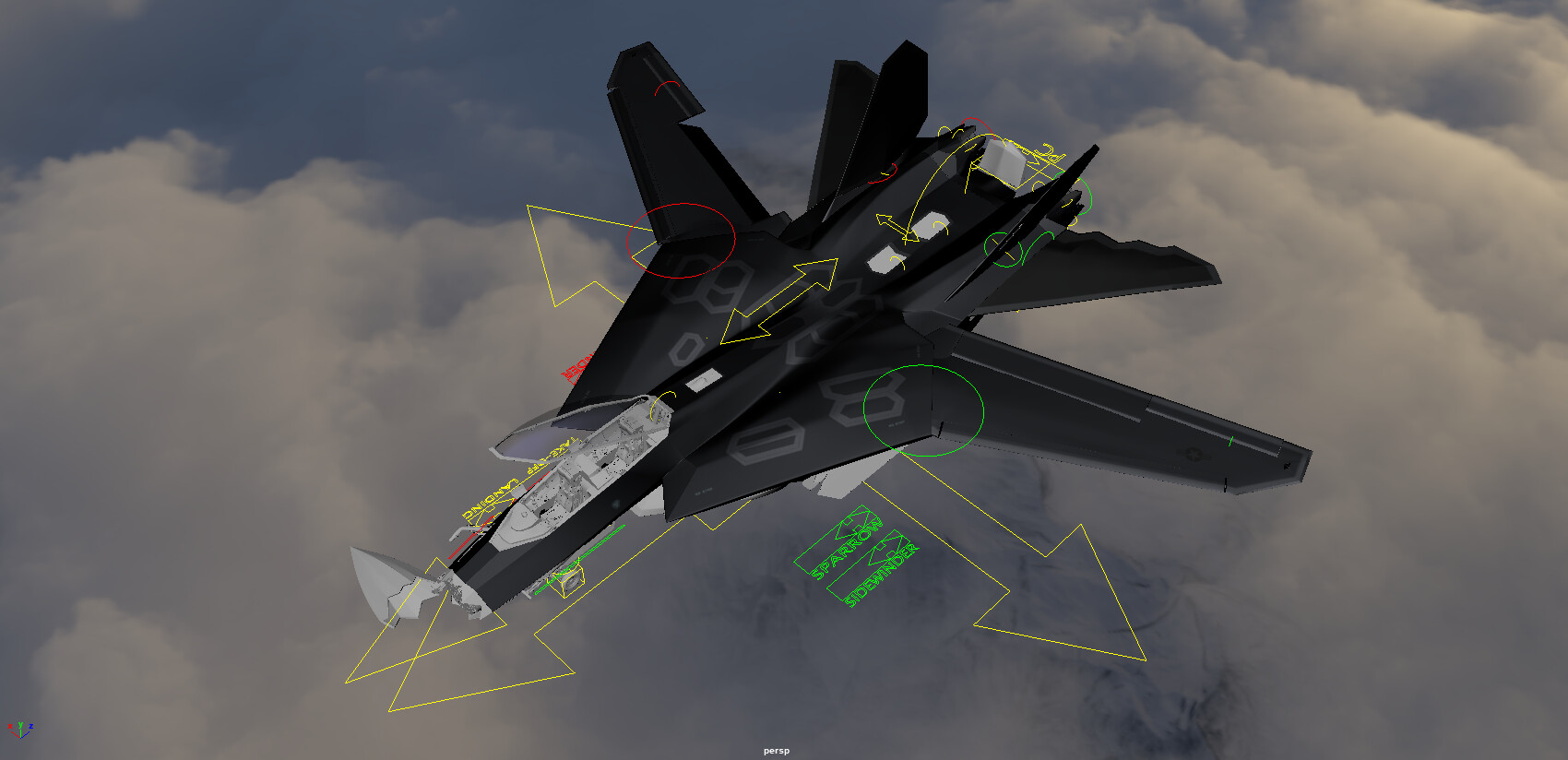 ArtStation - F-14 Stealth Fighter RIG [WIP 80%]
