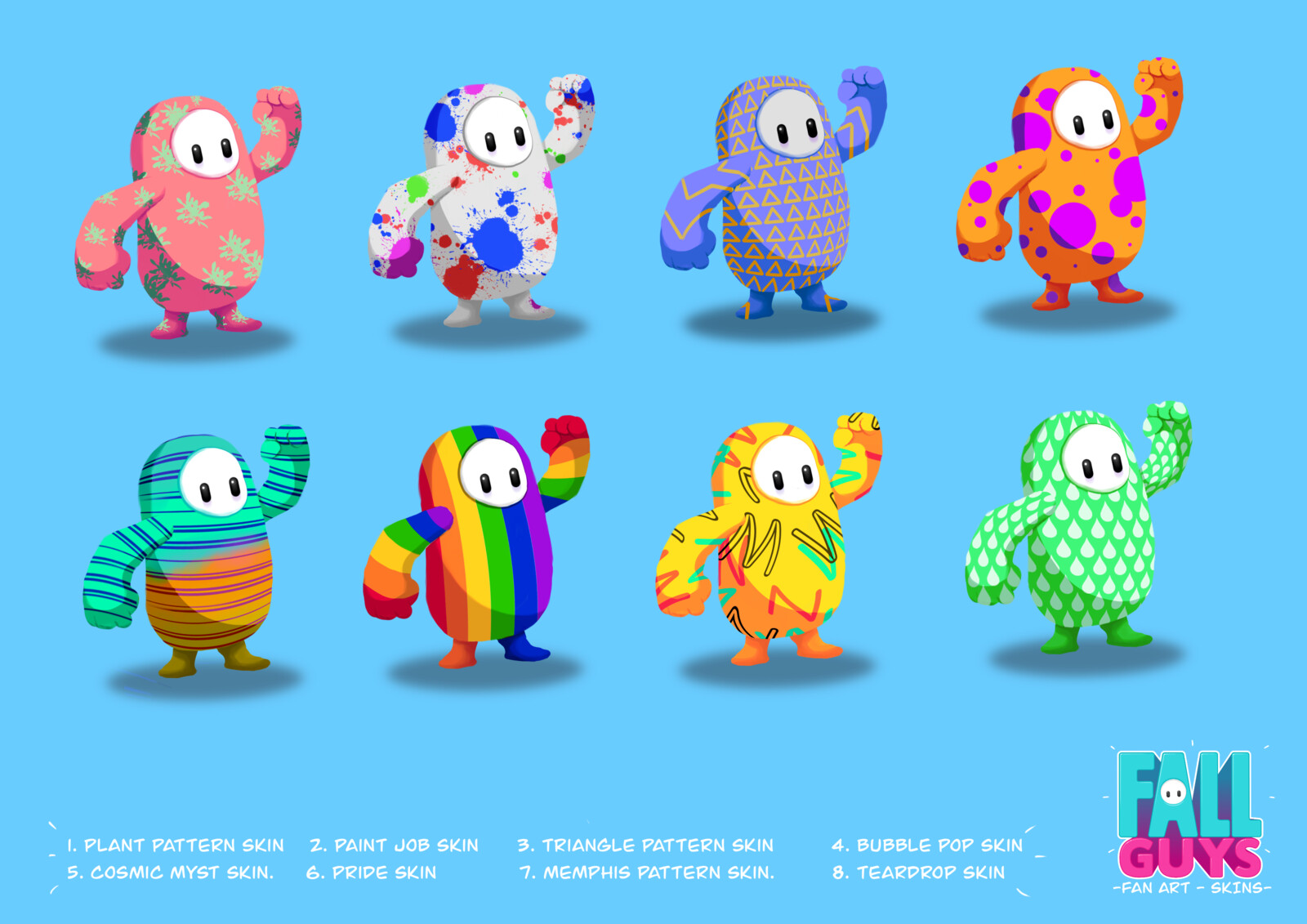 Fall Guys Fan Art Skins