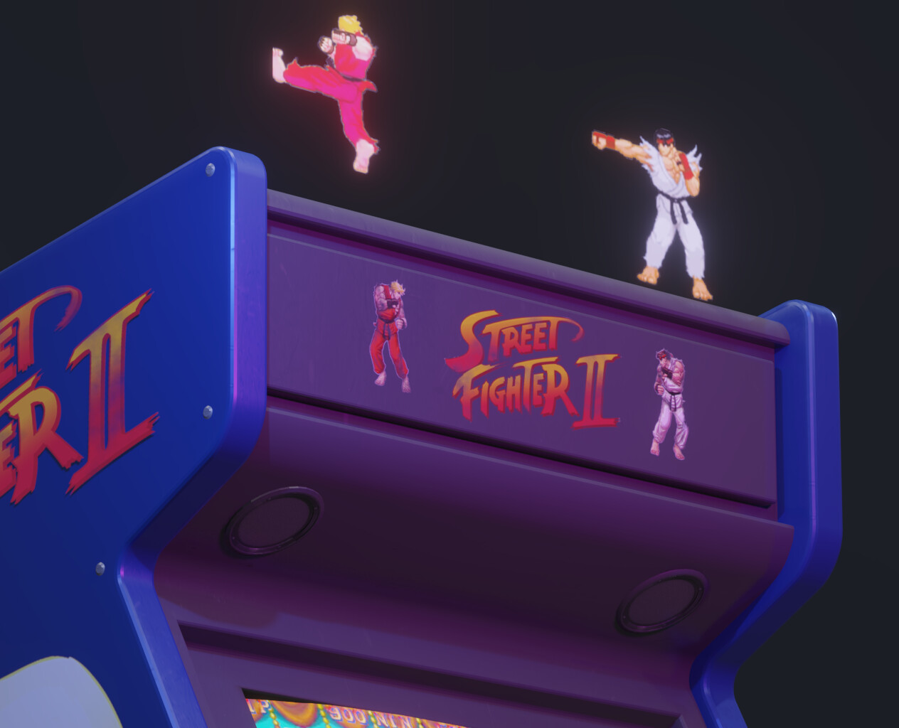 I wanted to fuse 2D and 3D and opted to use video elements directly in Blenders viewport with Eevee. 