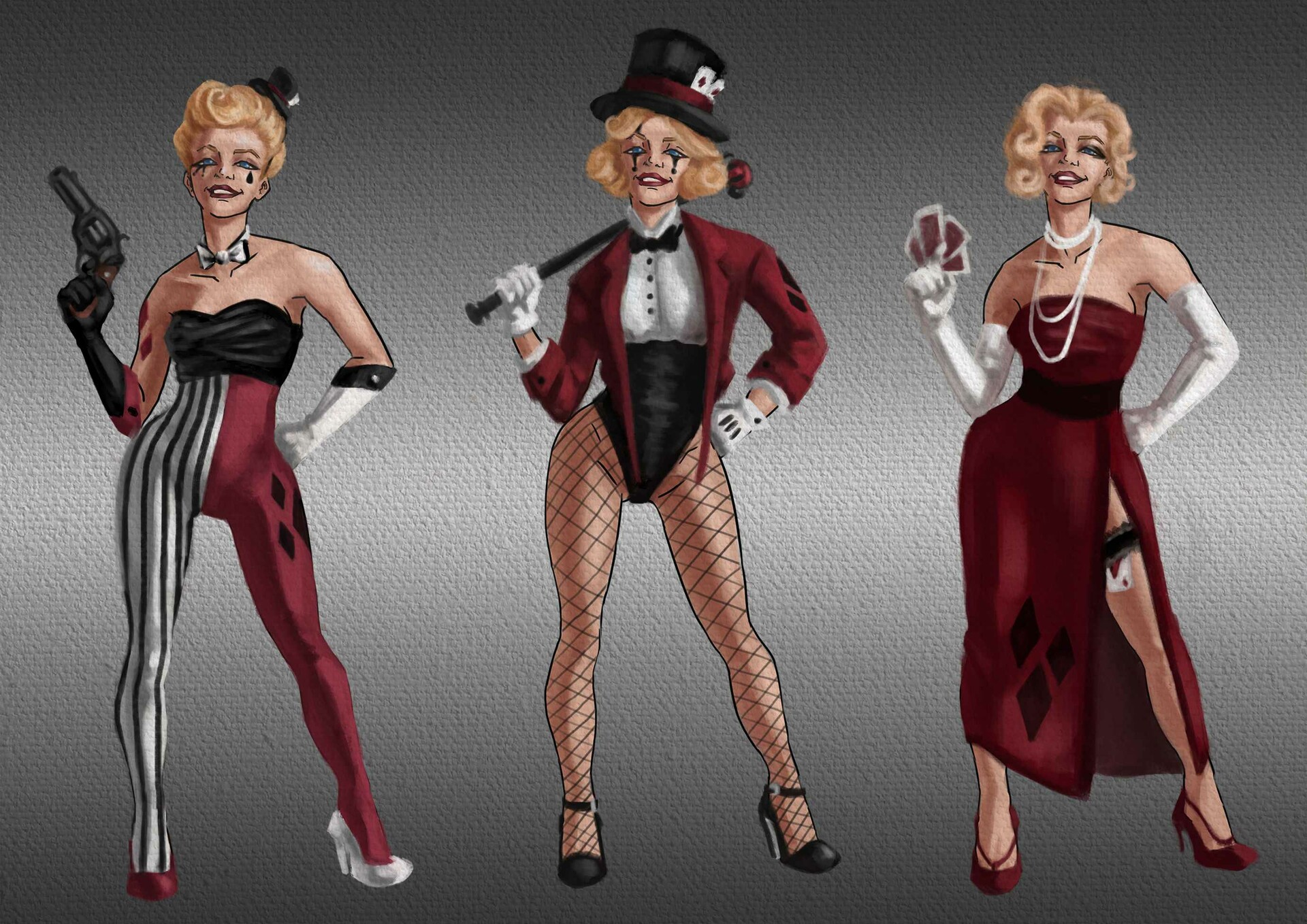 Marta Sleczek Joker Harley Quinn Concept Art Costiumes Ideas