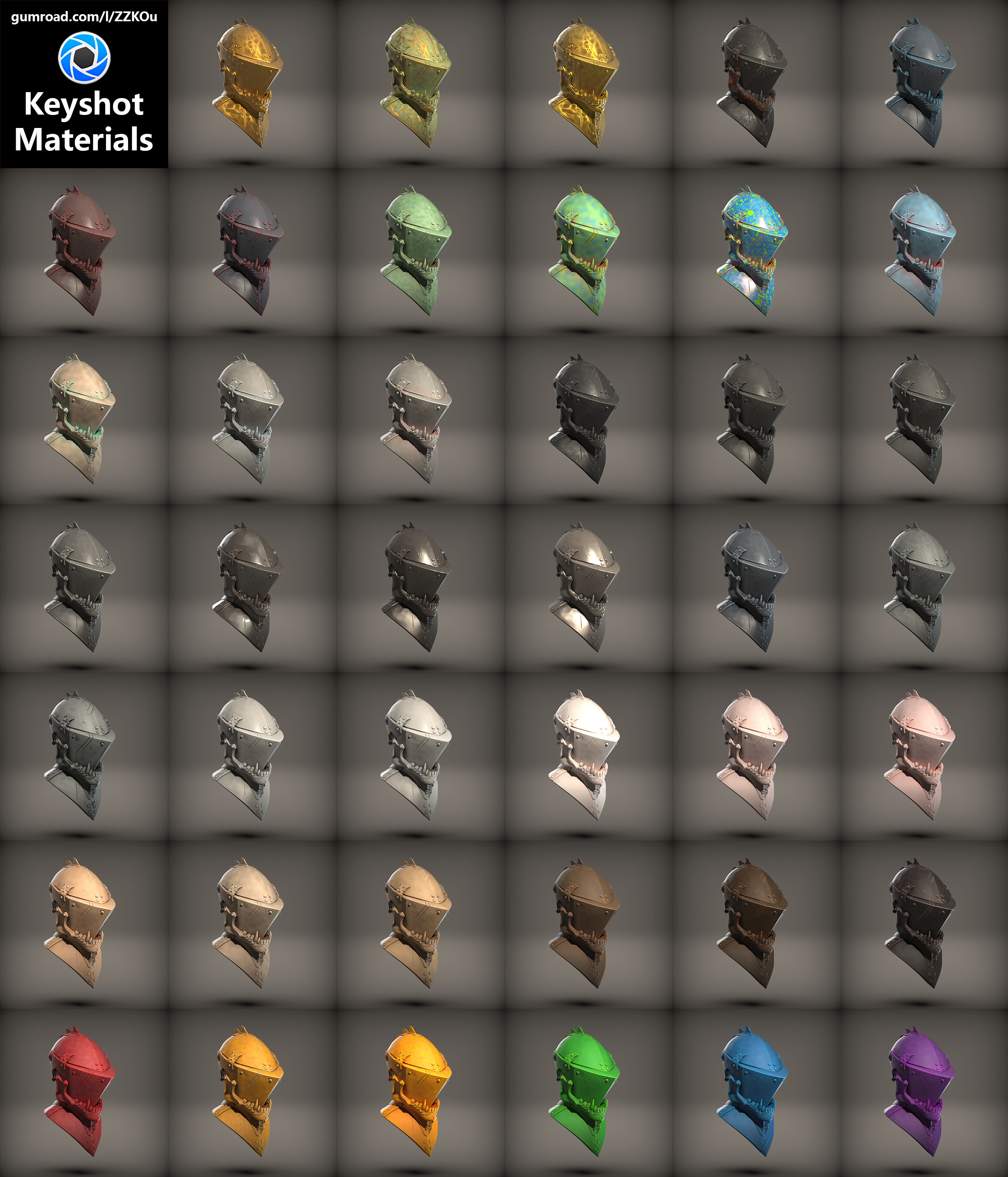 All 41 materials, zoom for details!