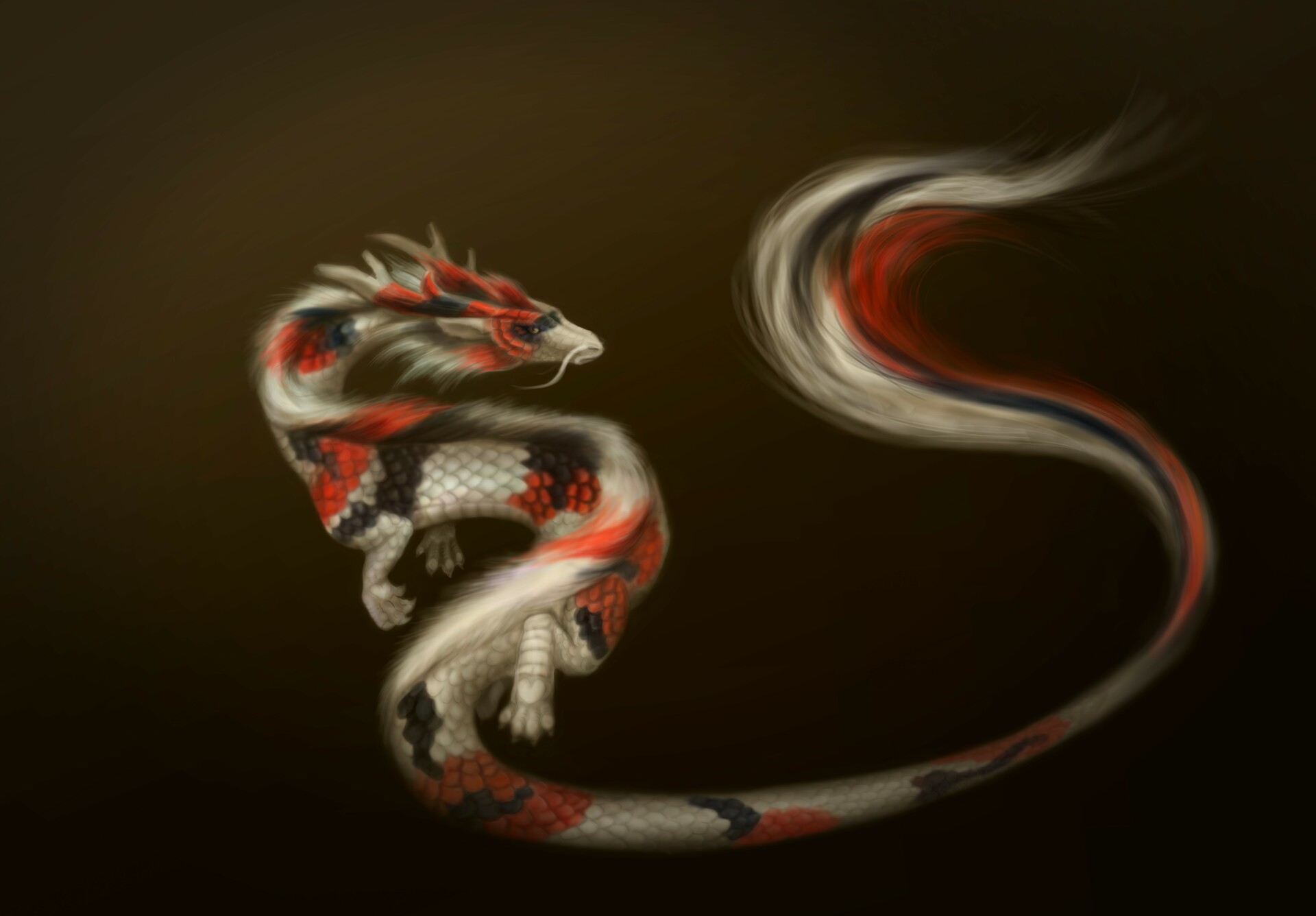 Artstation Taisho Sanshoku Koi Dragon Daria Nikiforova