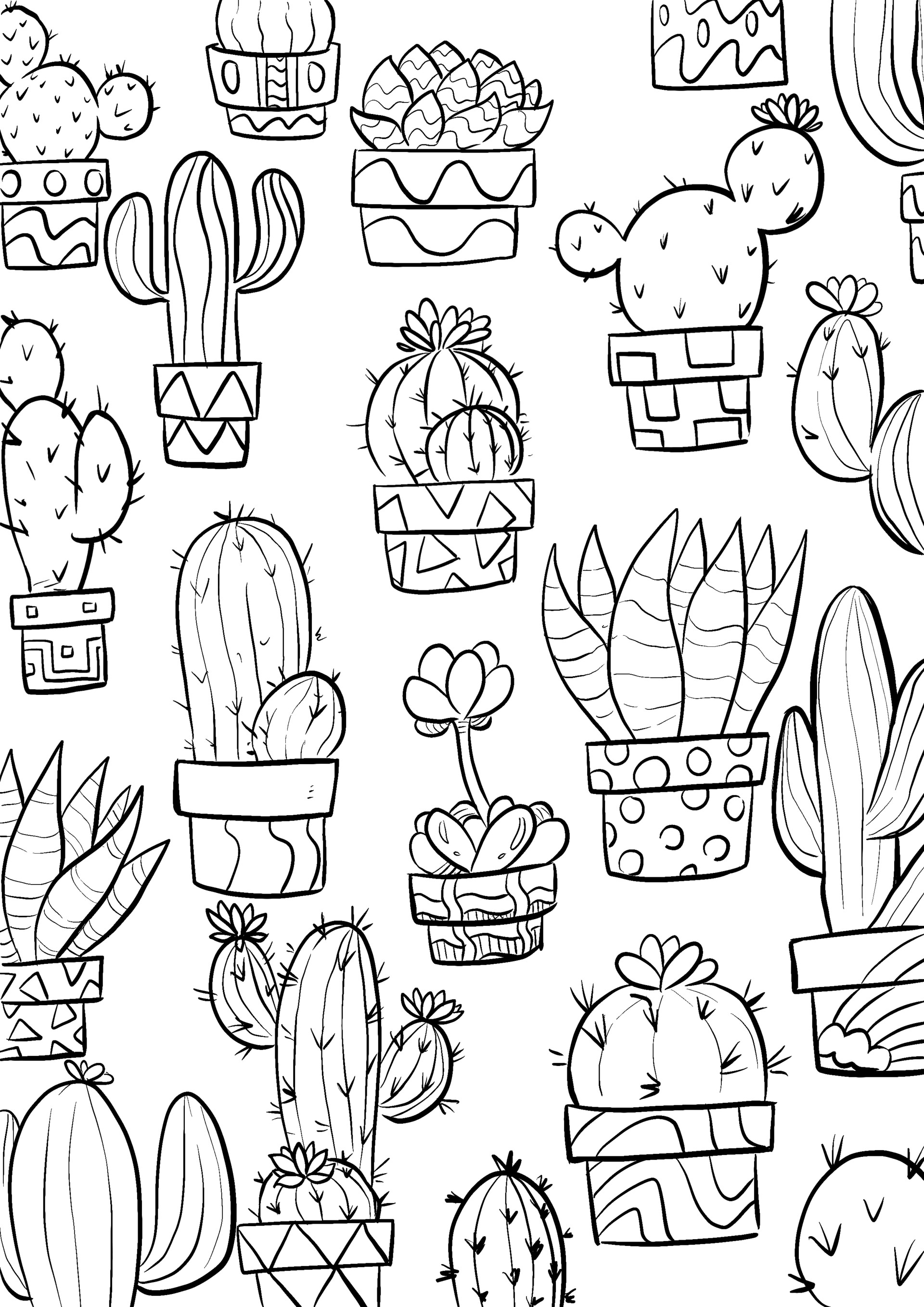 ArtStation - Colouring sheet.cactus