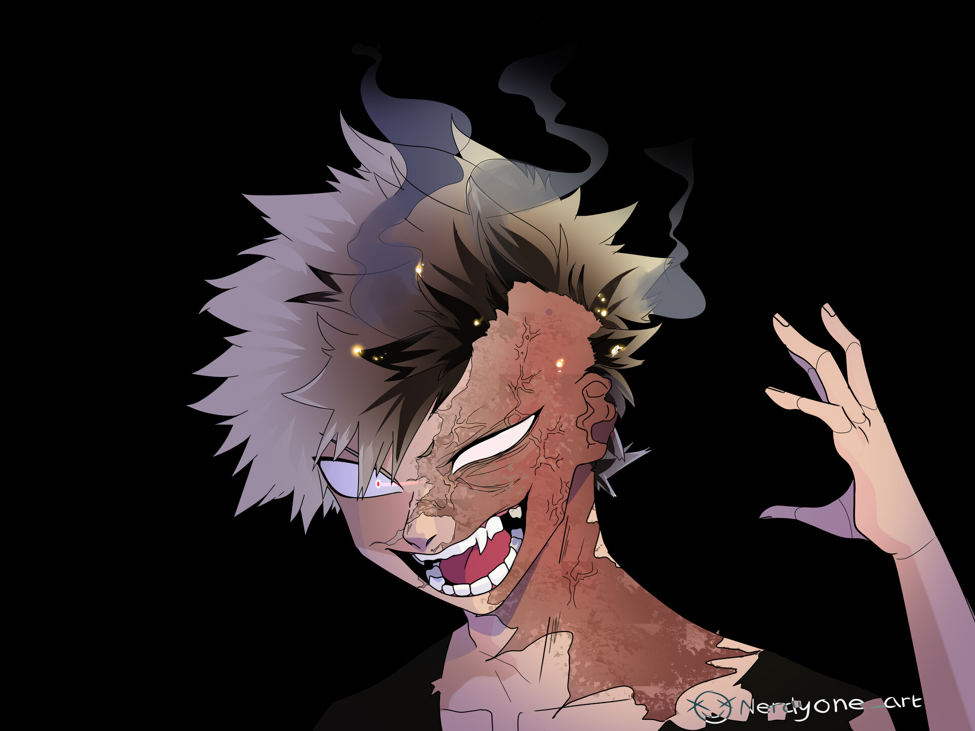 Artstation Villain Bakugou Nerdyone Art
