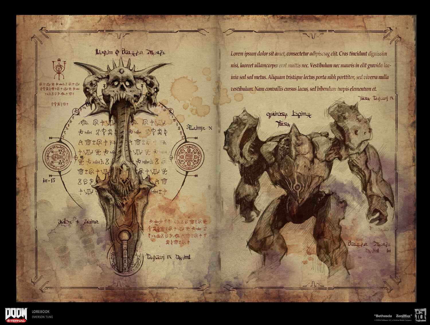 Doom Eternal Art Book Pdf Artstation Doom Eternal Collector S Edition Lorebook Emerson Tung artstation doom eternal collector s