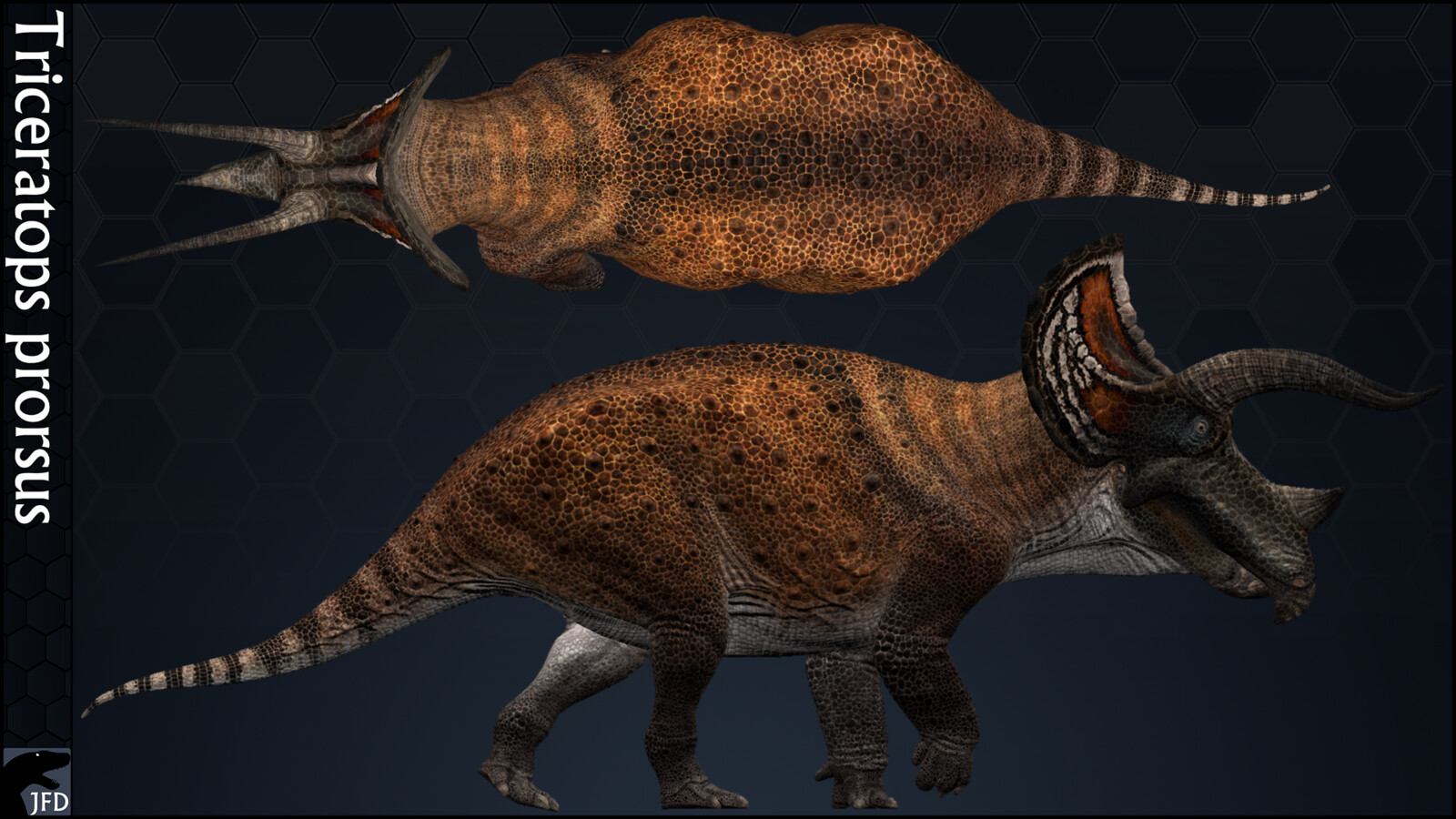 Triceratops prorsus multi-view render.