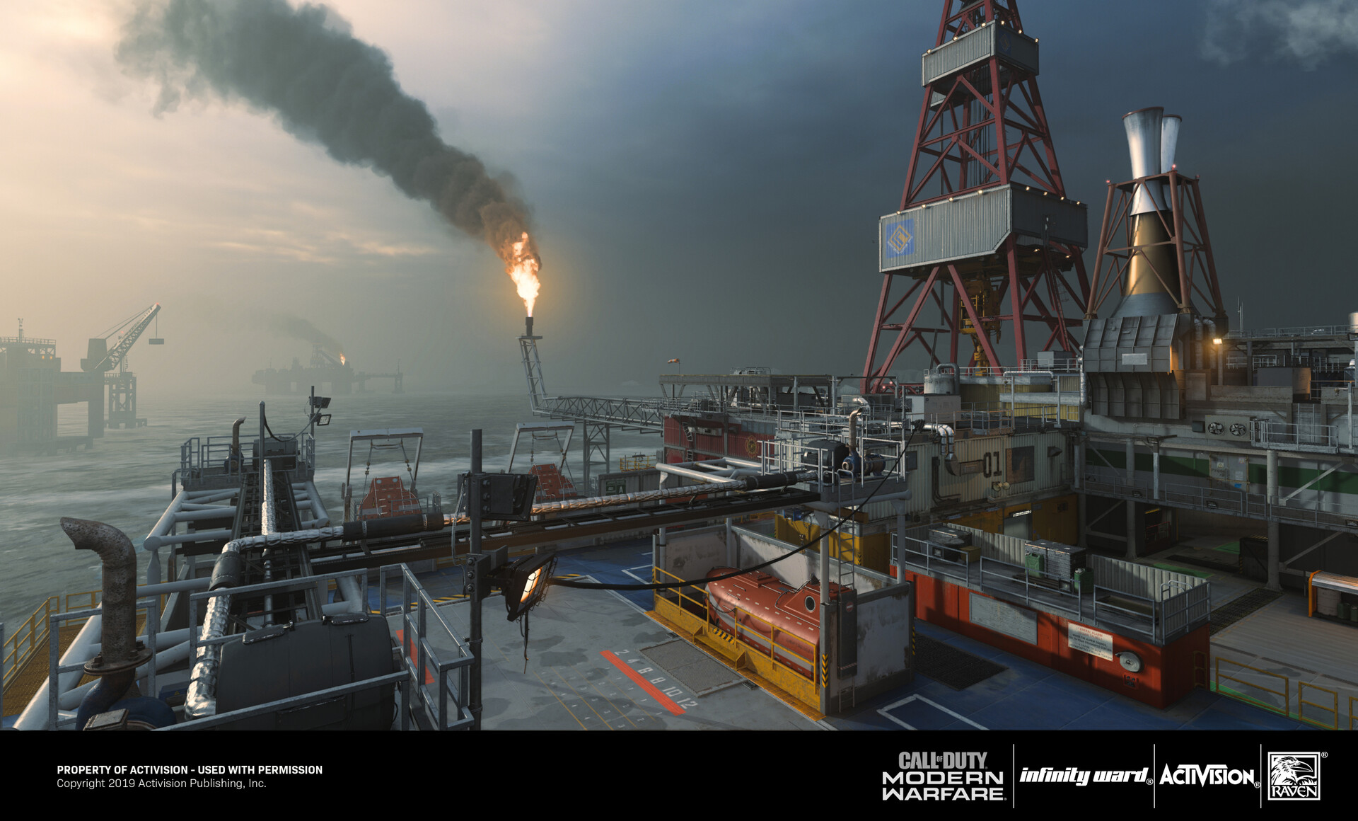 Artstation Petrov Oil Rig Call Of Duty Modern Warfare 2019 Josh David Isaacson
