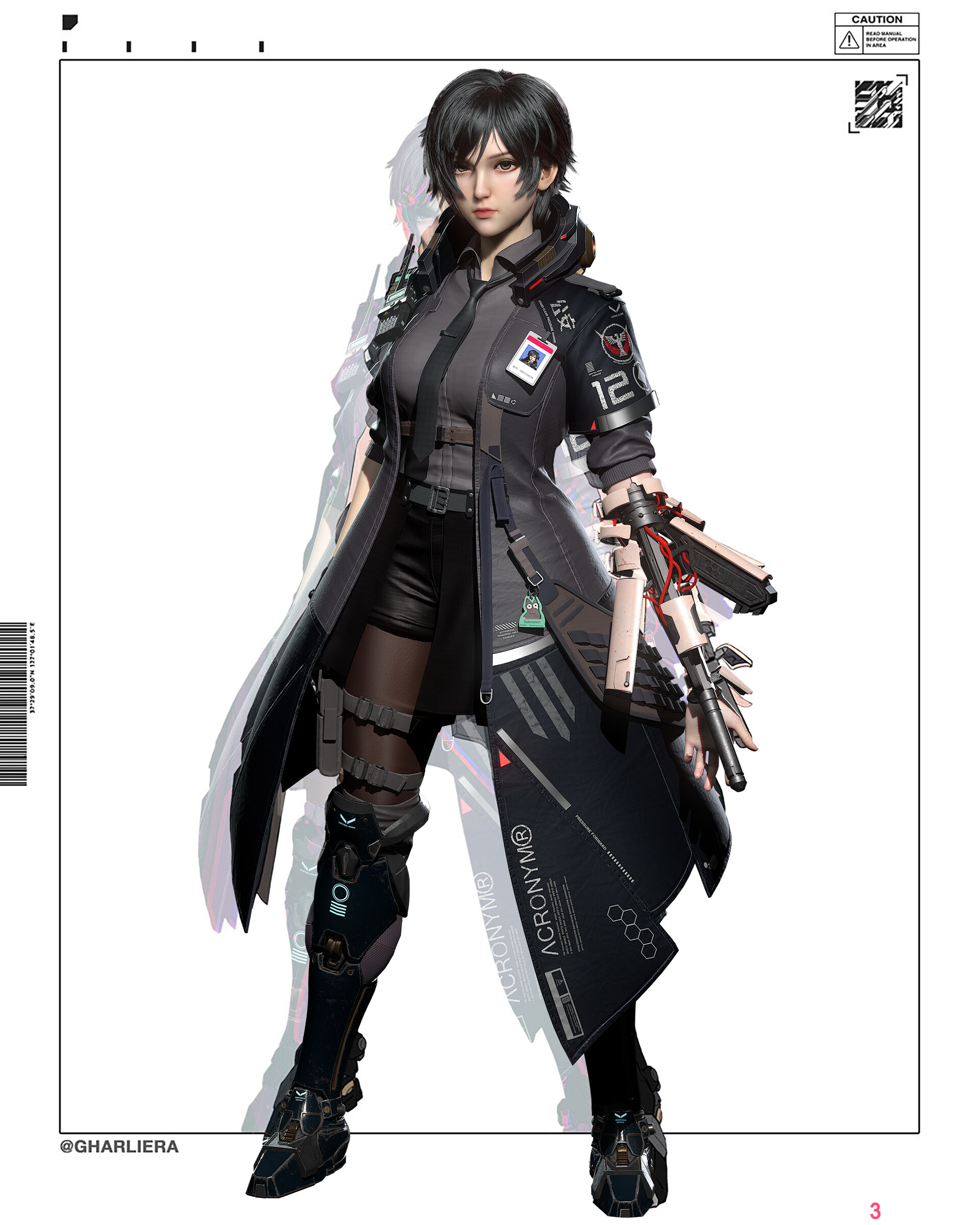 ArtStation - 网络朋克女警察