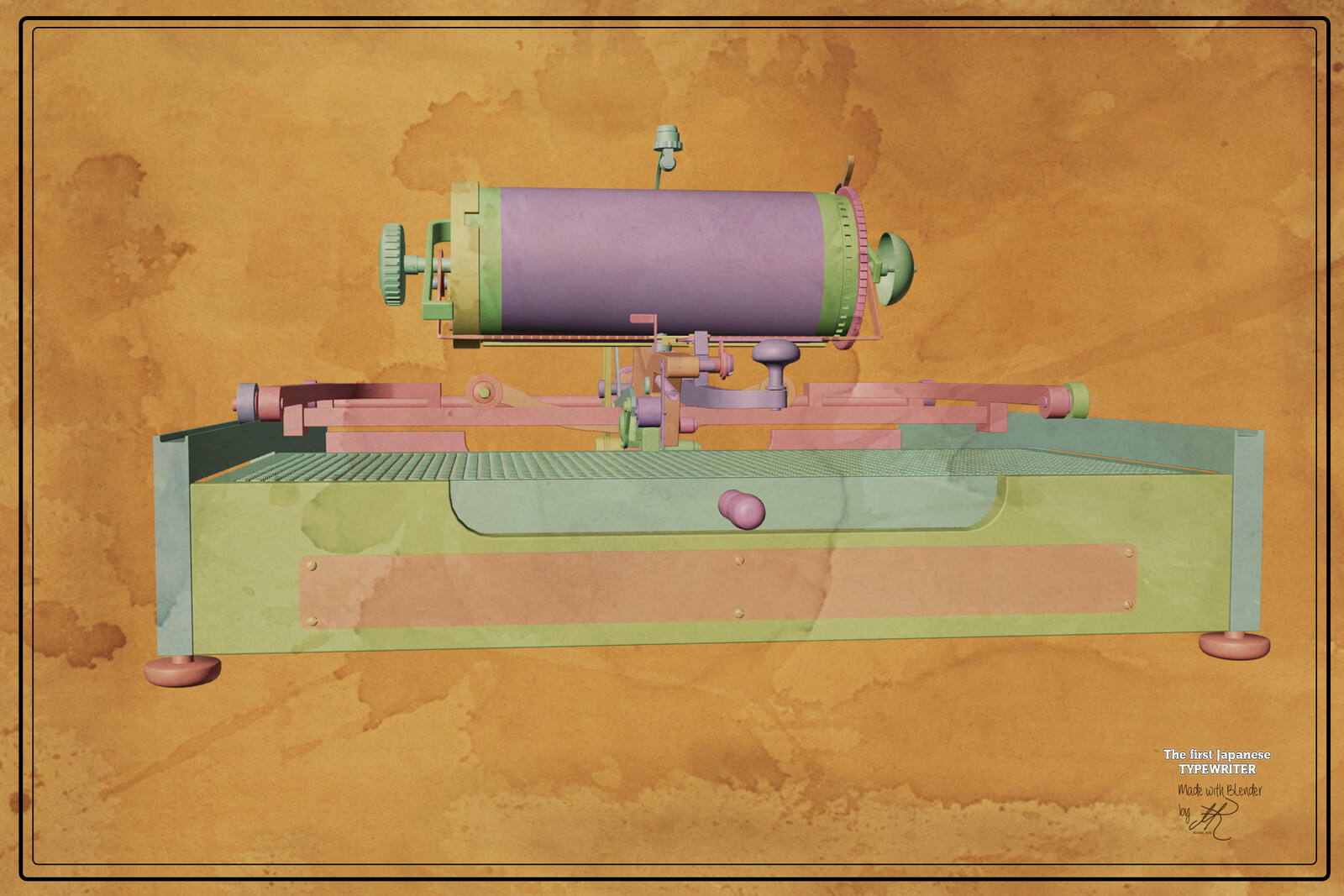 The first Japanese Typewriter Random Mesh colors