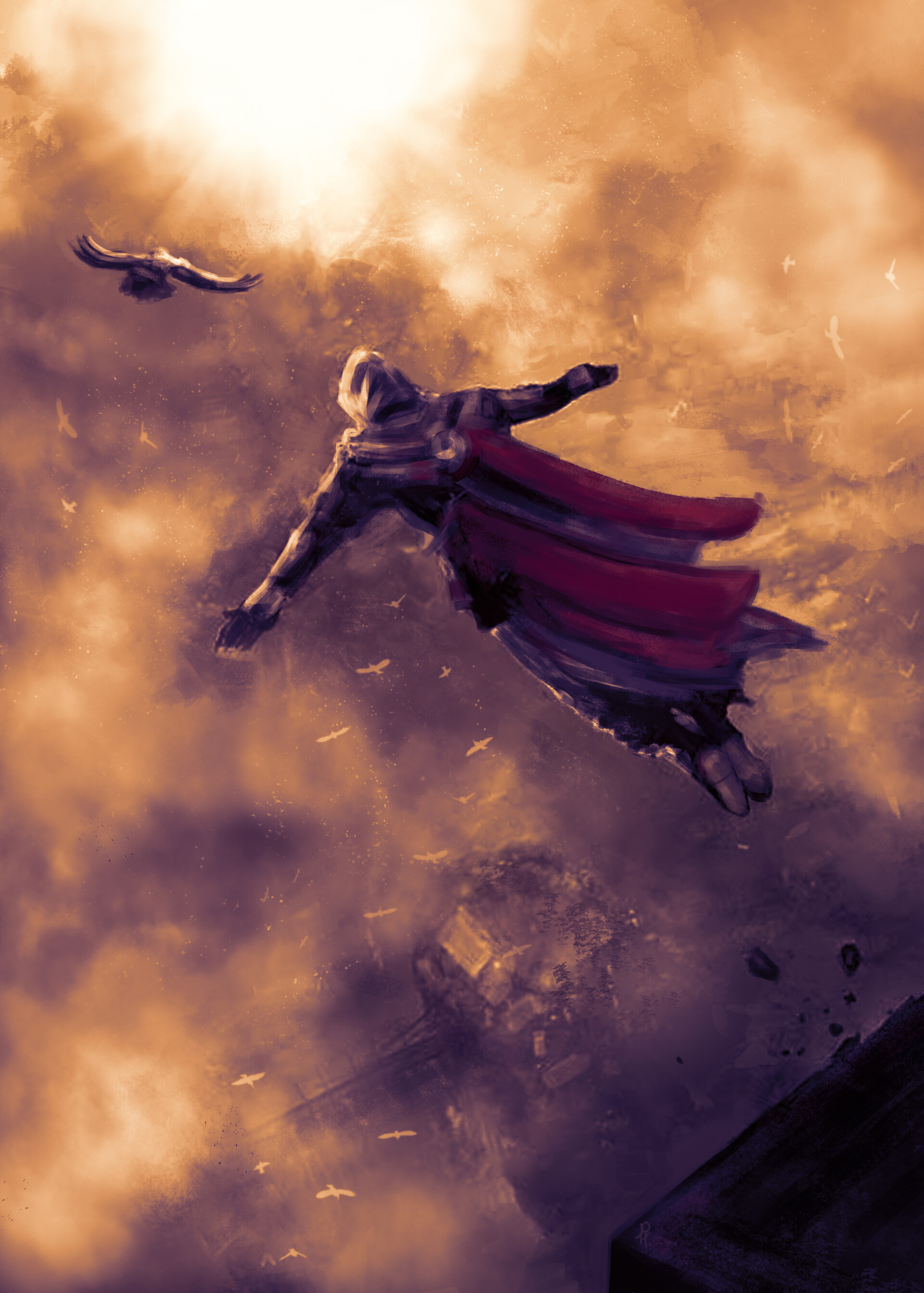 ArtStation - Ezio's leap of faith