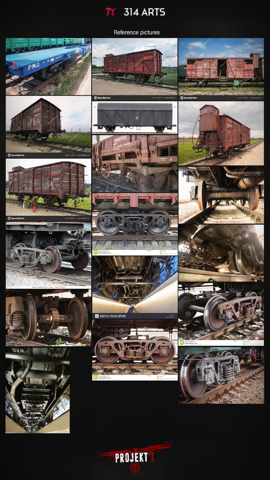 Train Wagon Reference Pictures Collection