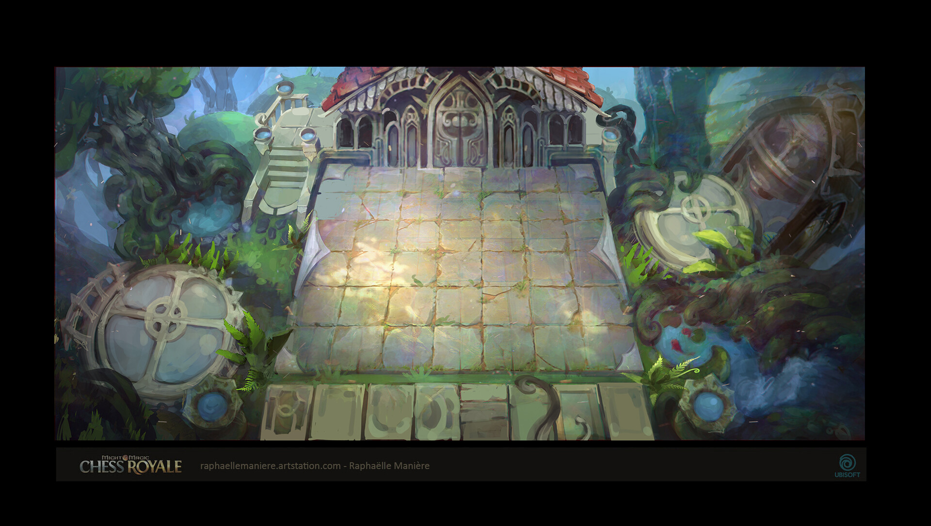 Rapha lle Mani re Might Magic Chess Royale Sylvan Board Concept Art rapha-lle-mani-re-might-magic-chess-royale-sylvan-board-concept-art