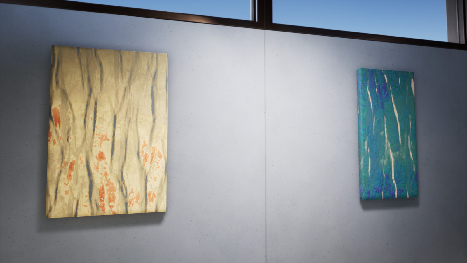 A few close-ups of the paintings in Unreal