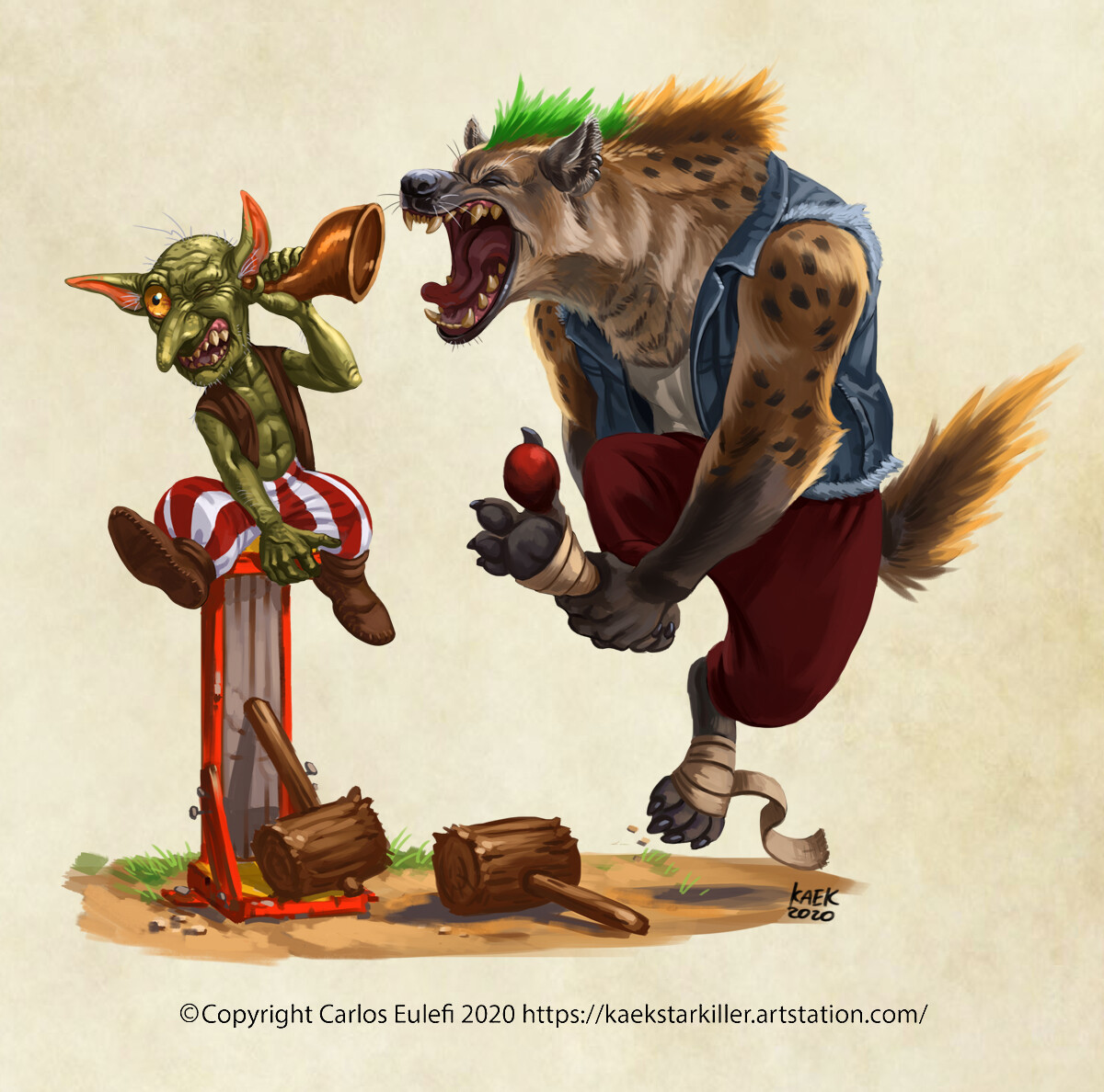 Goblin and Gnoll characters commission 