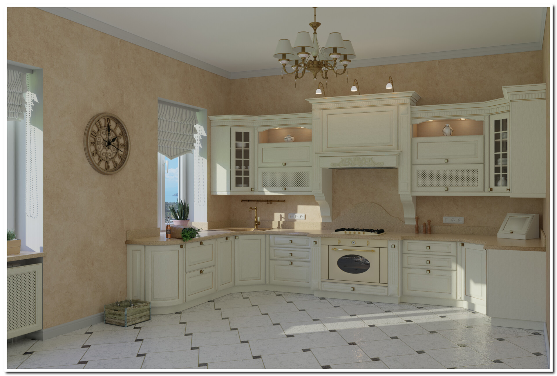 ArtStation - 3D visualization of kitchen furniture.