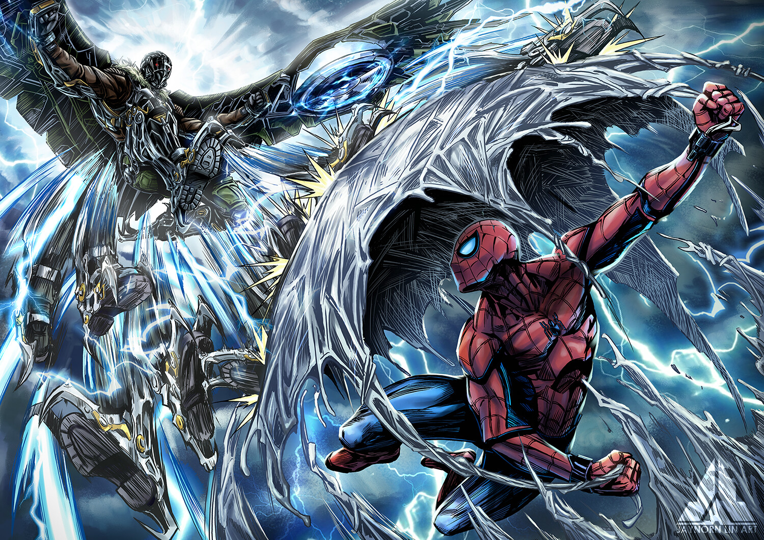 ArtStation - Spider-man VS Vulture