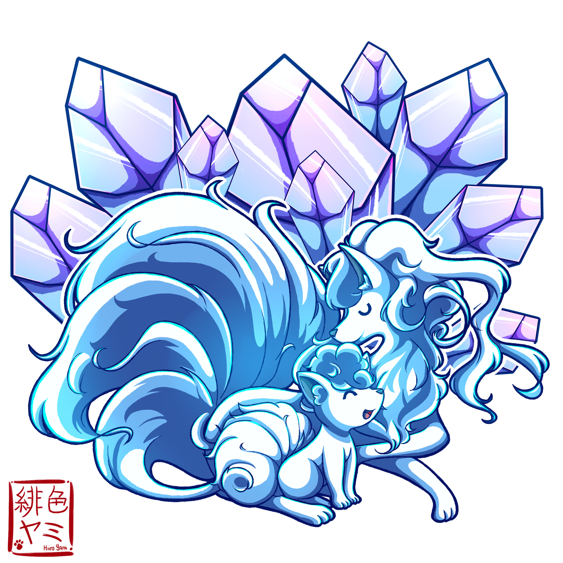 緋色 ヤミ 31dayspkmn キュウコンとロコン