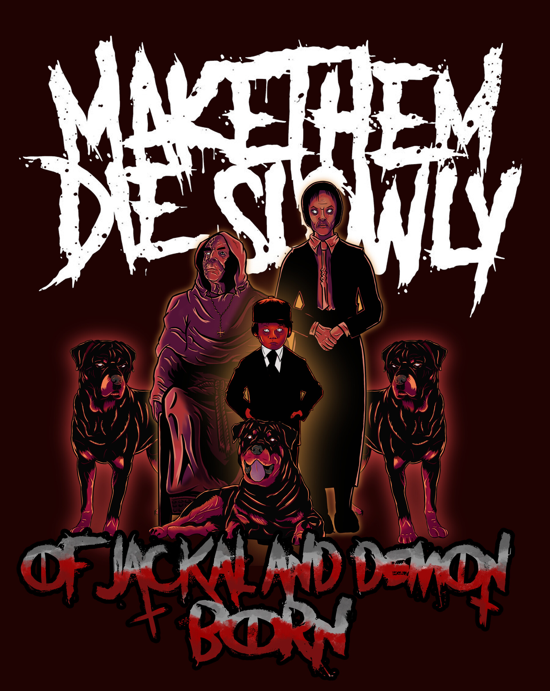 ArtStation - Make Them Die Slowly- The Omen Mock Tshirt Design
