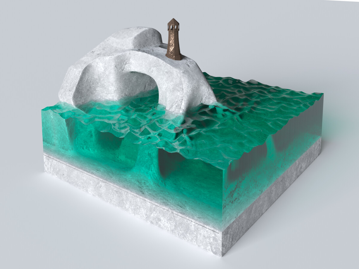 ArtStation Island from cement