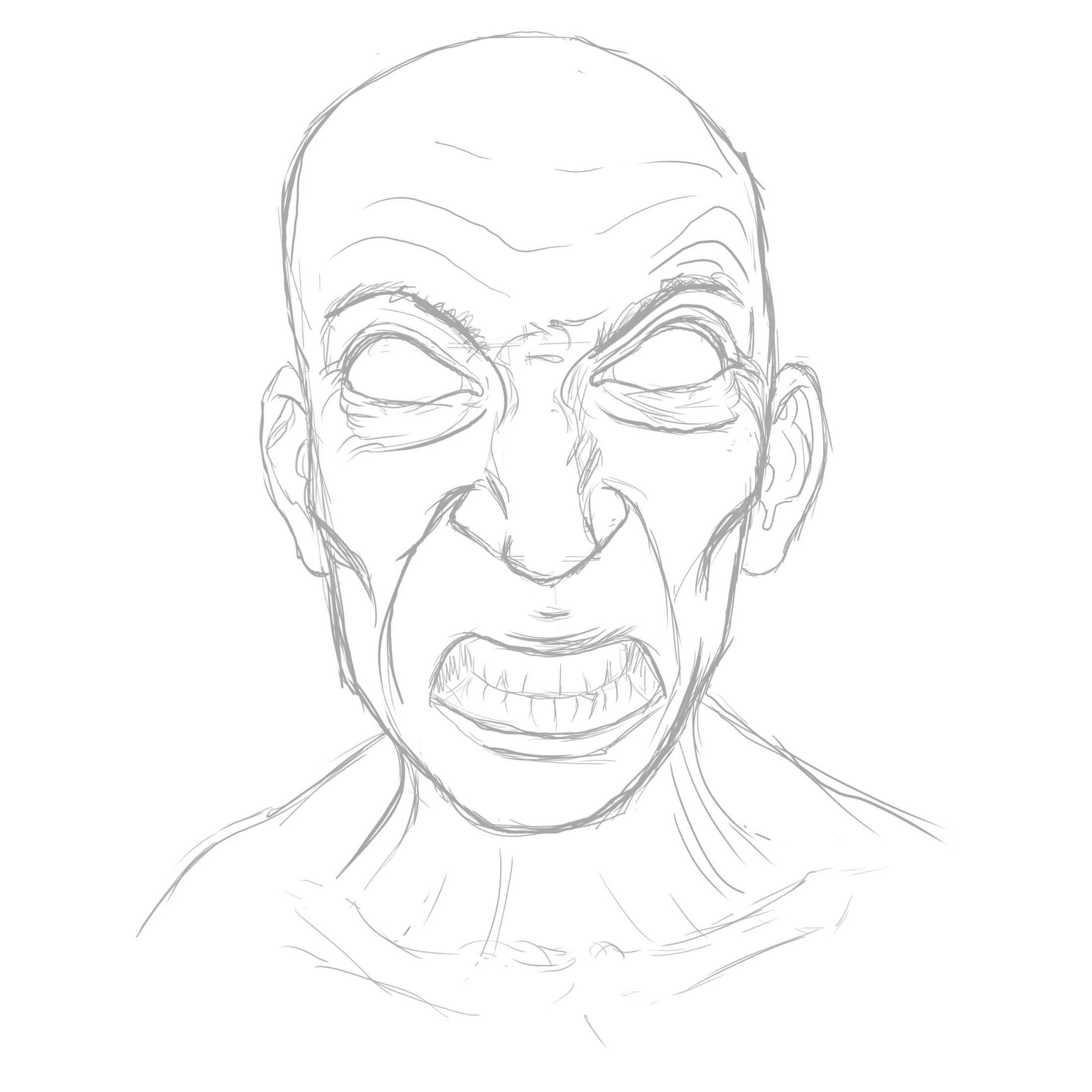 Started with a sketch and just went with the flow. I just knew I wanted him angry and VERY pretty.