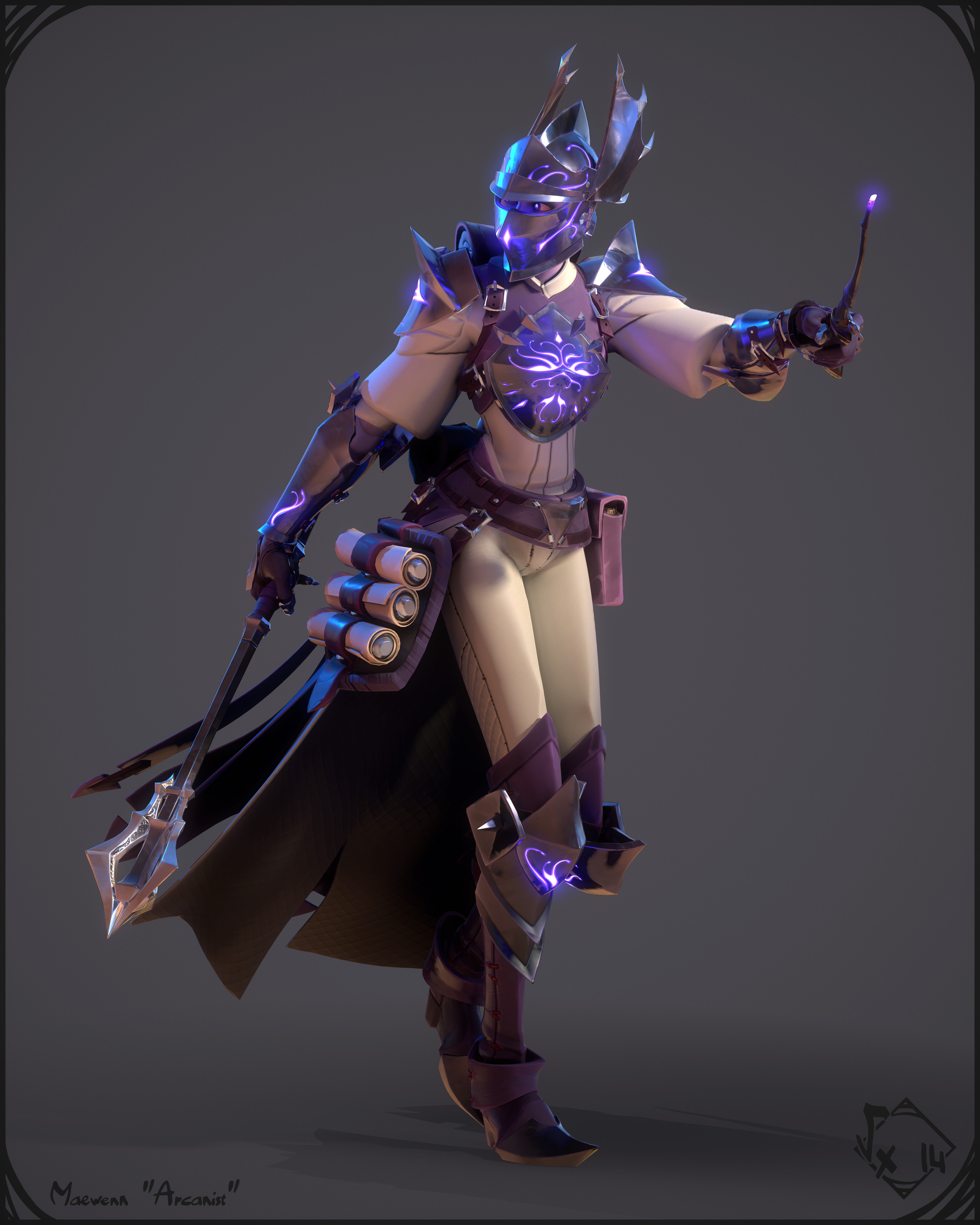 This skin has some inspirations from "Vyr" stuff from Diablo 3 (I liked the White/Purple/Violet mix they did, here I tried to bring something as cool on Maewenn =) Blizzard is always an excellent source of inspiration to me !)