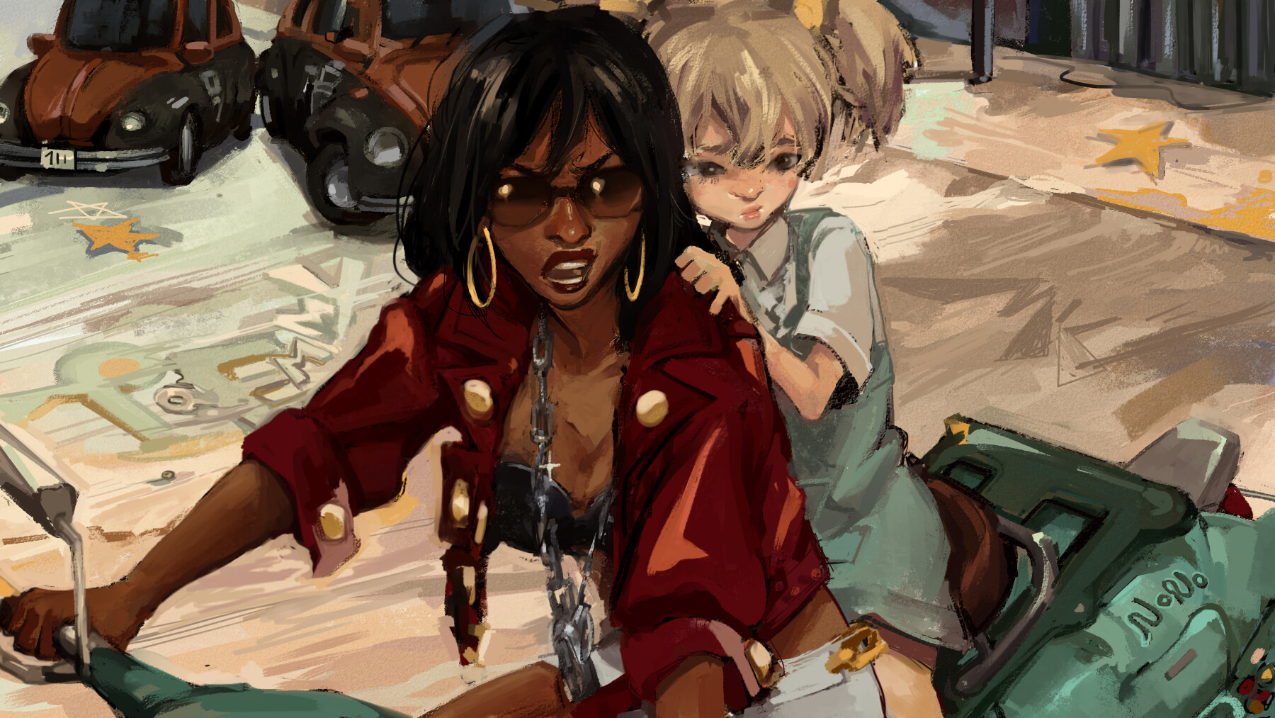 screencap redraw from the anime michiko and hatchin! 