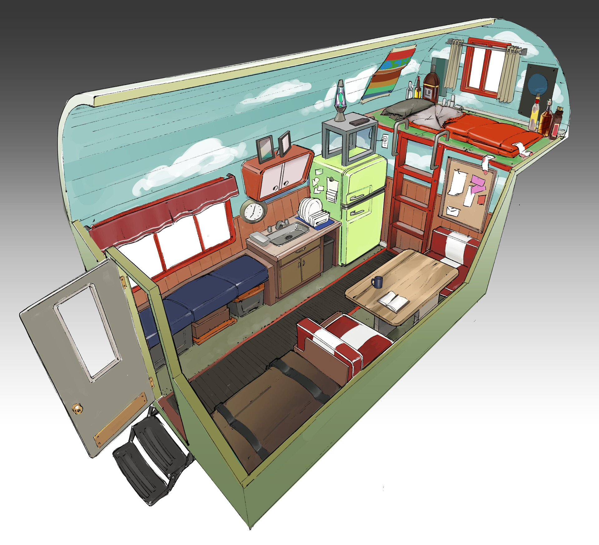 ArtStation - Gypsy RV Interior and Exterior