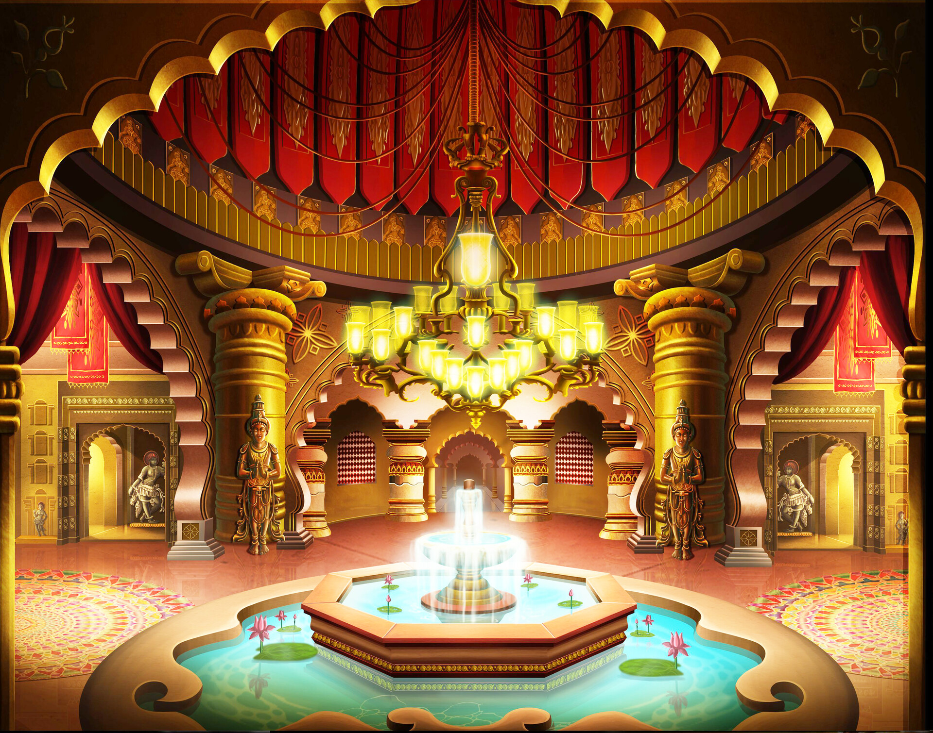 ArtStation - Hidden game concept (Golden Palace Interior)