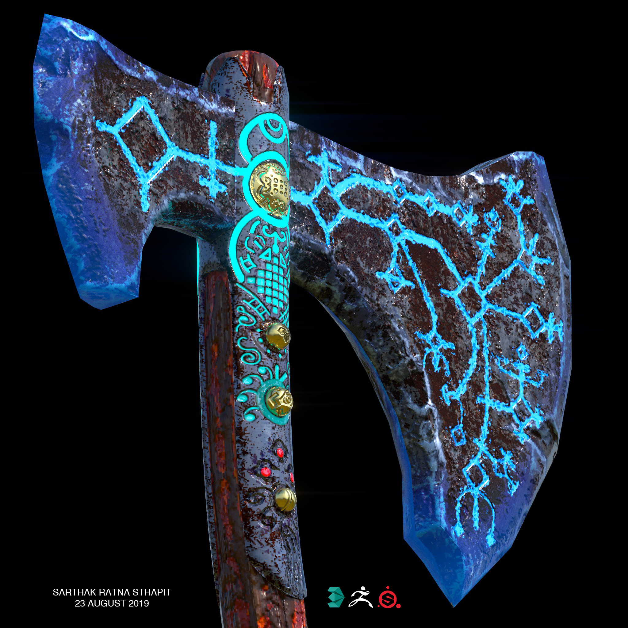 With the addition of light in front of the model with the Emission Map