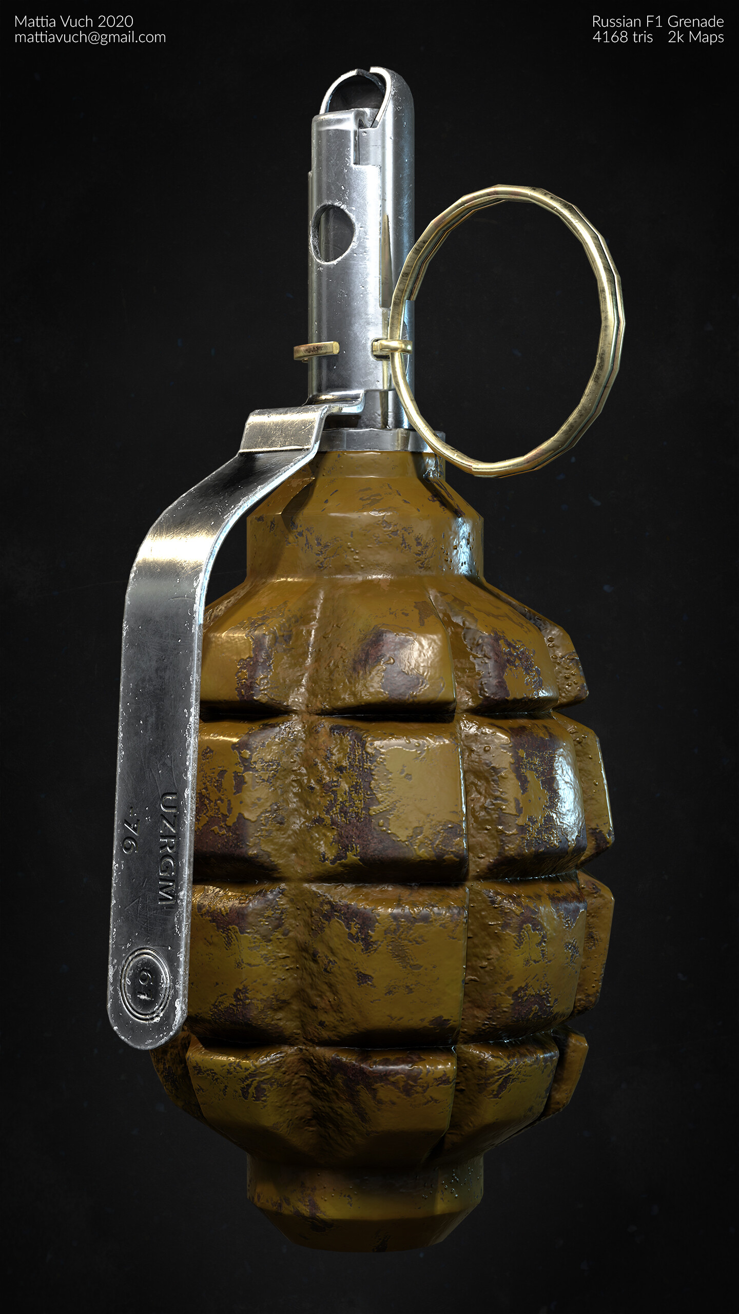 Artstation Russian F1 Grenade Mattia Vuch