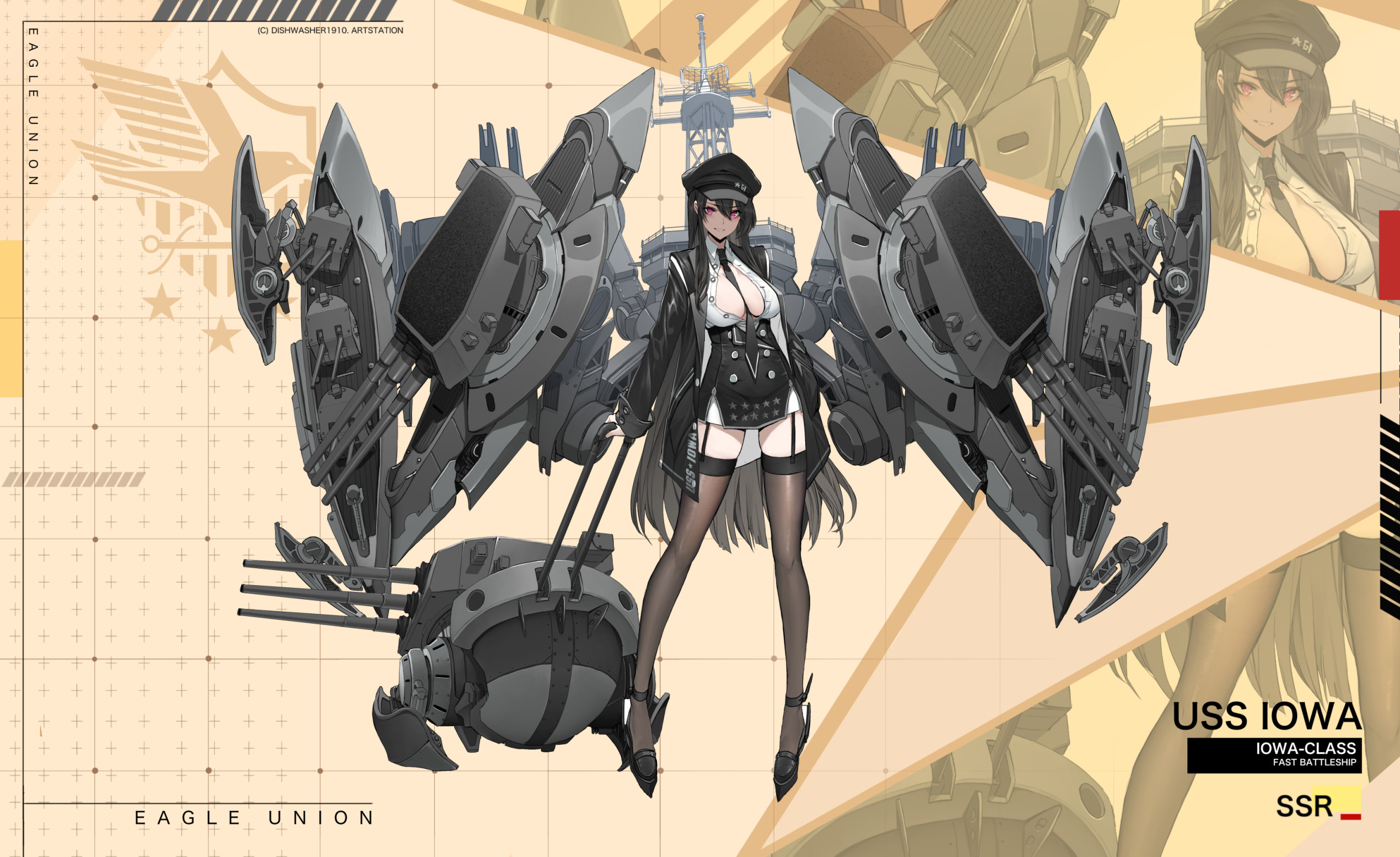 Azur Lane original design : USS Iowa.