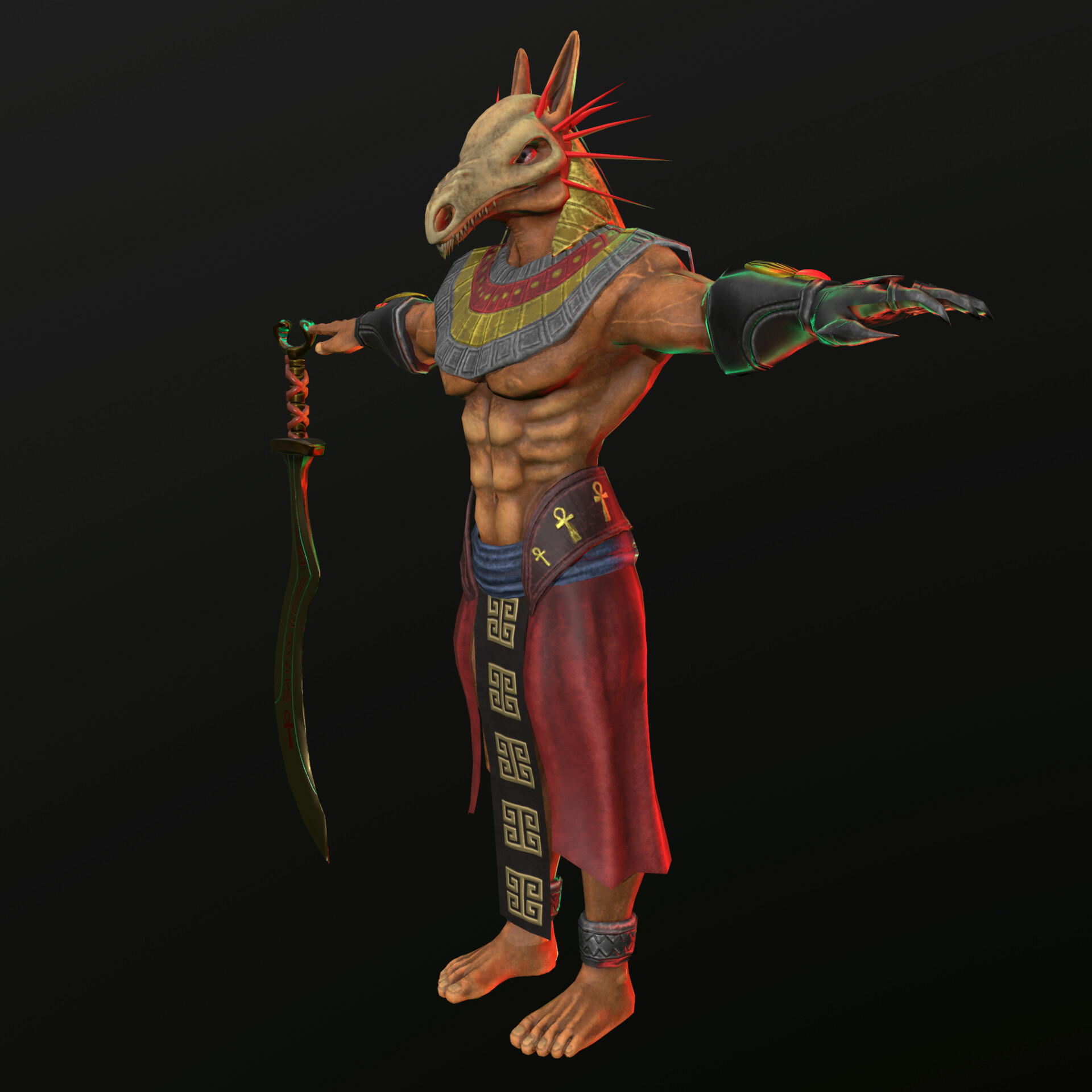 Artstation Egyptian God Seth Sushovan Paul