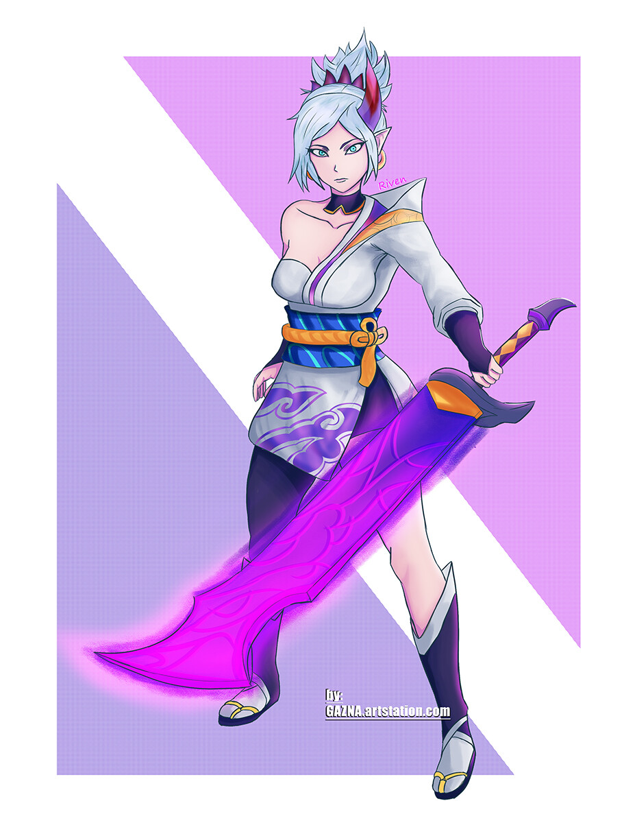 ArtStation   Spirit Blossom Riven (League Of Legends)