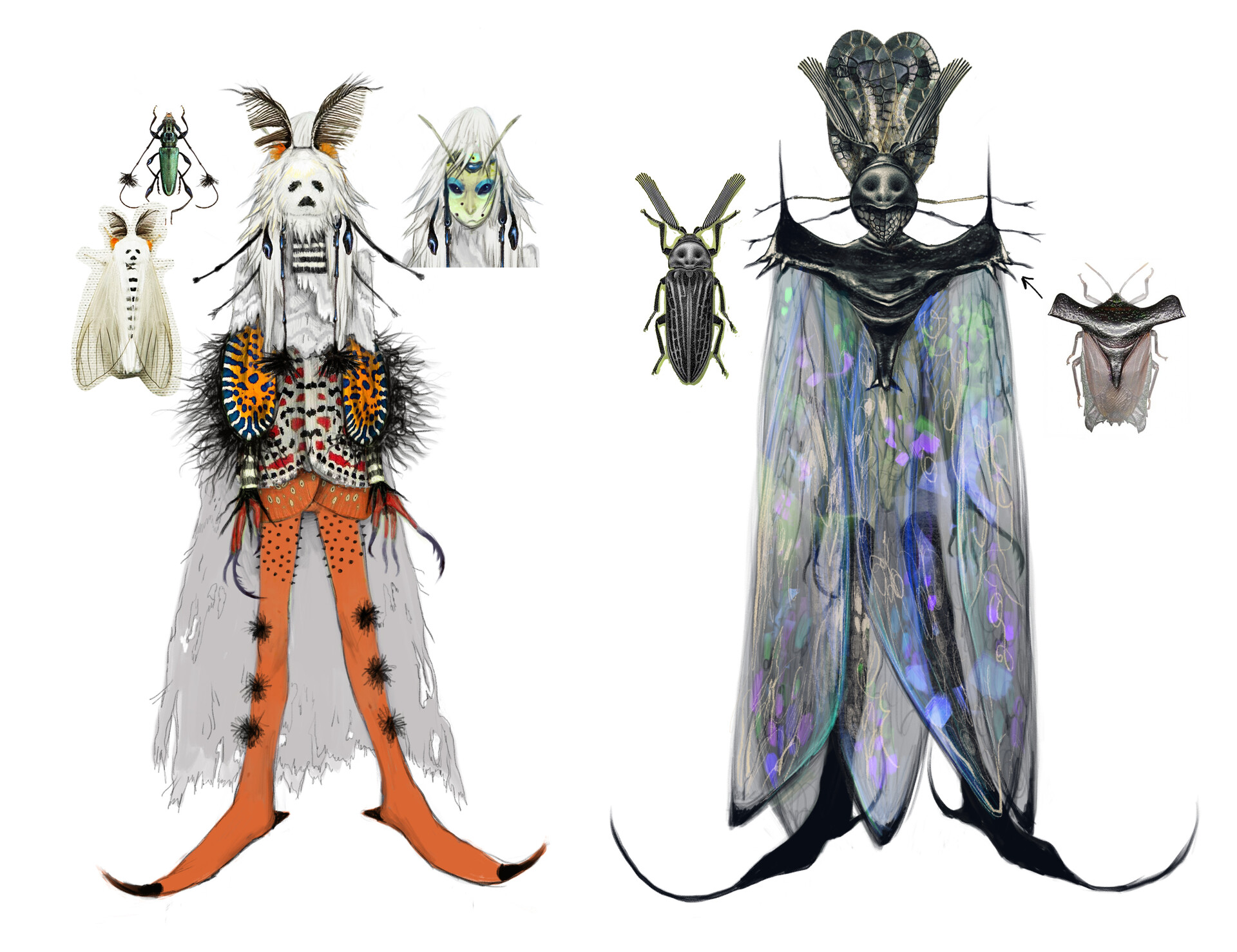 Lada Da - FAIRIES personal project - fairies body, armor weapon and dress  designs