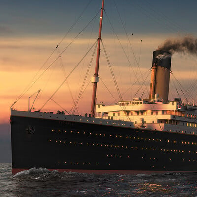 Vasilije ristovic titanic sunset print prosirena web