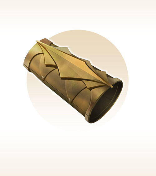 Gold bracer.