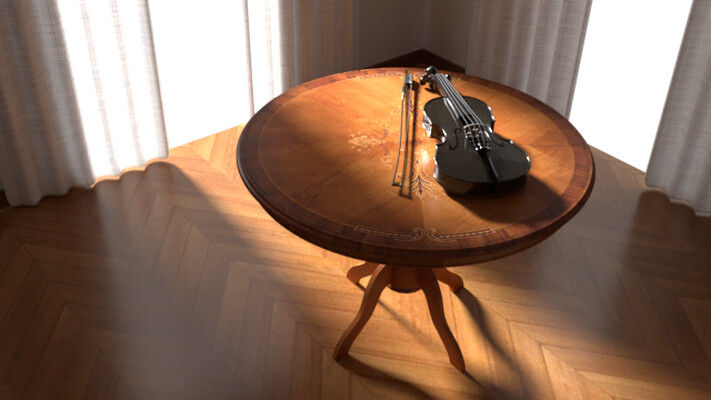 - Violin on the table