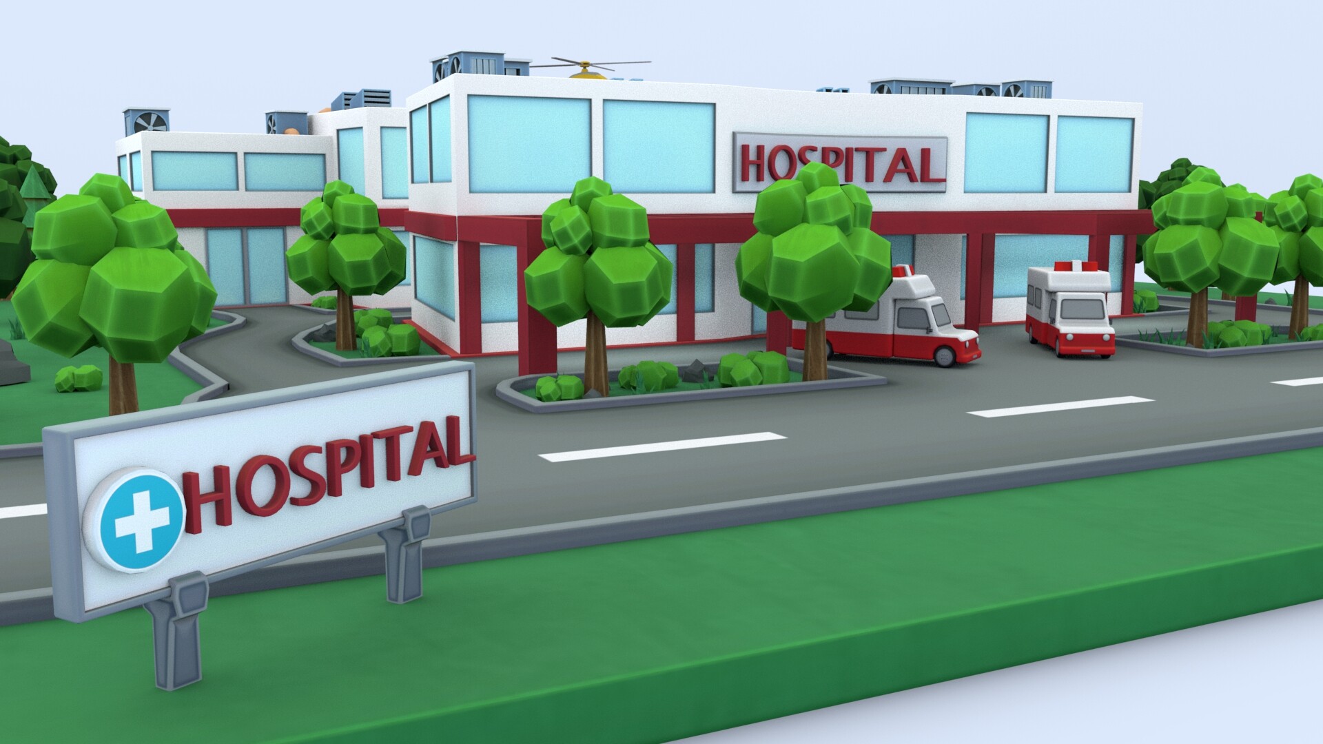 ArtStation - Cartoon Hospital