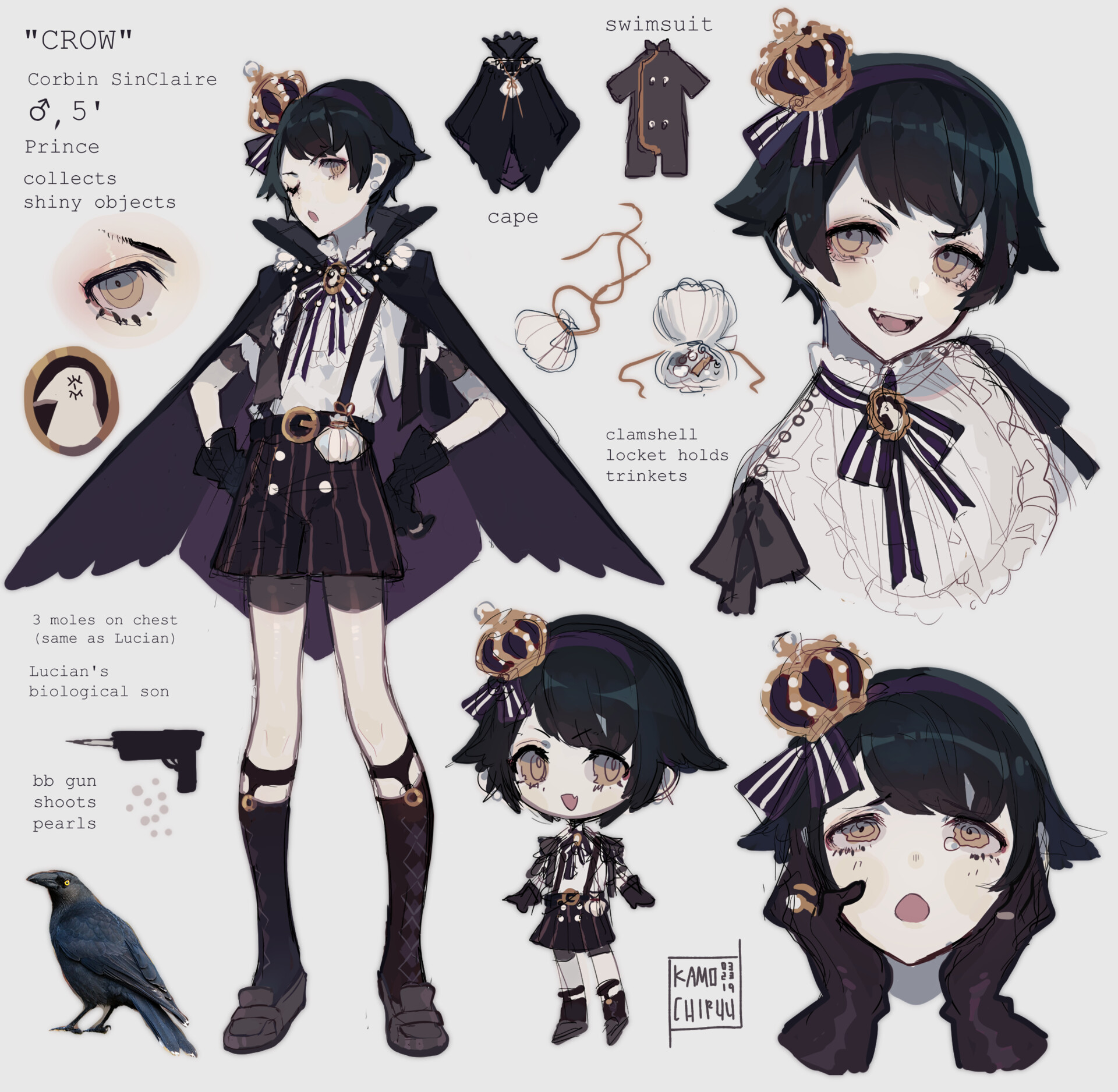 Artstation Crow Sinclaire Original Character Design Kamochiruu Kasugai crows ( 鎹 ( かすがい ) 鴉 ( がらす ) kasugai garasu?) are crows that are used by the demon slayer corps , primarily for communication. crow sinclaire original character