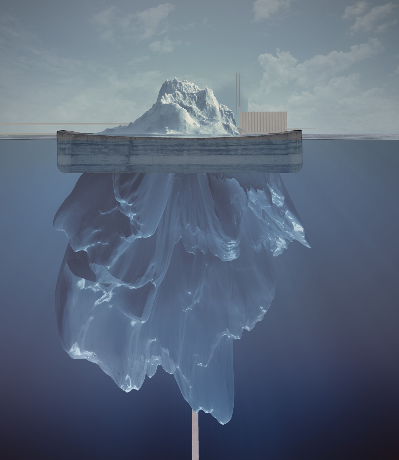 Oceanic Architecture - Active Purification via freezing (Separation of particulates, salts, minerals, contaminates, etc.)