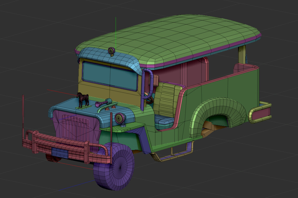 Low-poly mesh in zbrush before UV and cleanup in maya.