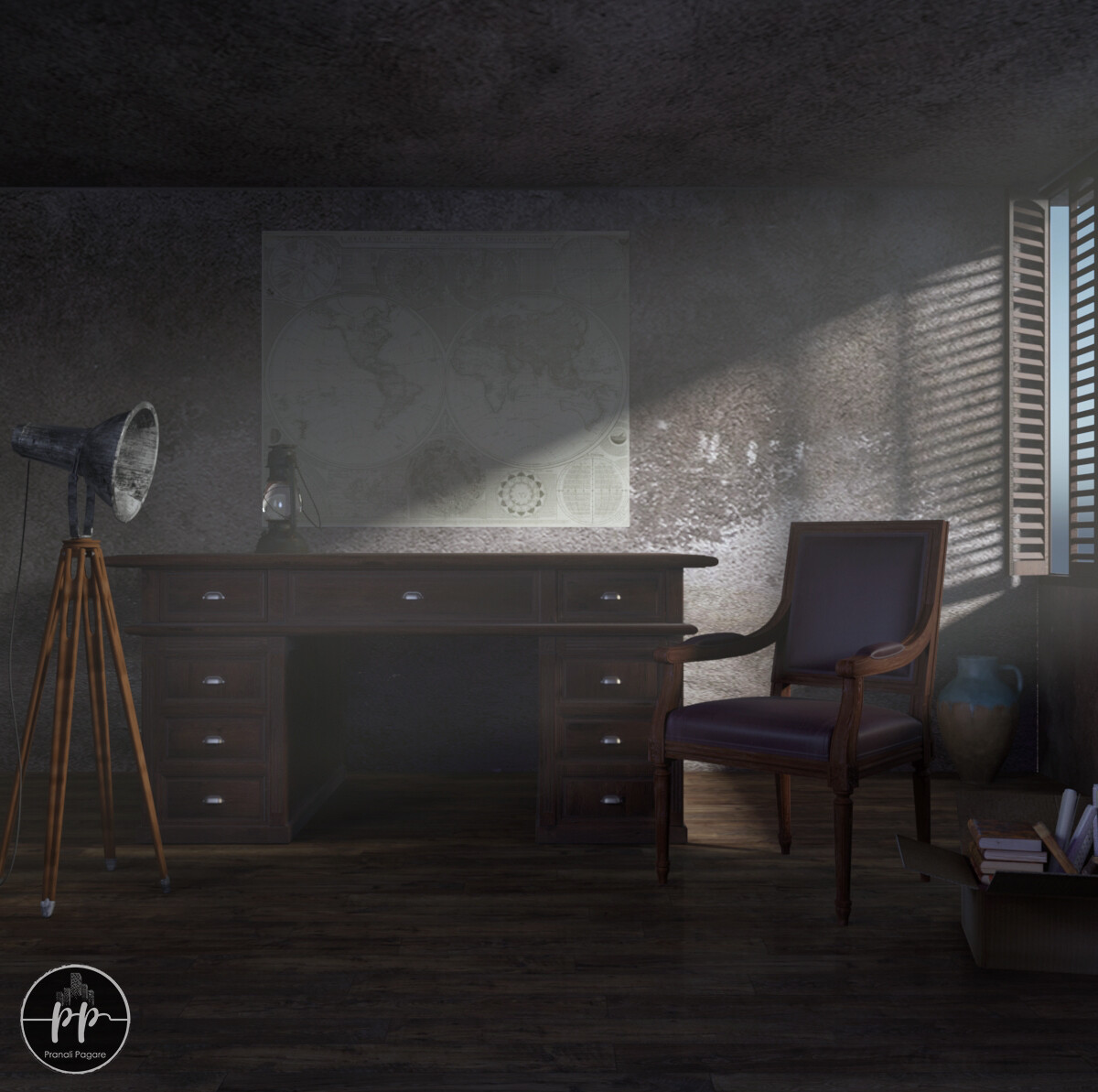 artstation old dark room pranali pagare