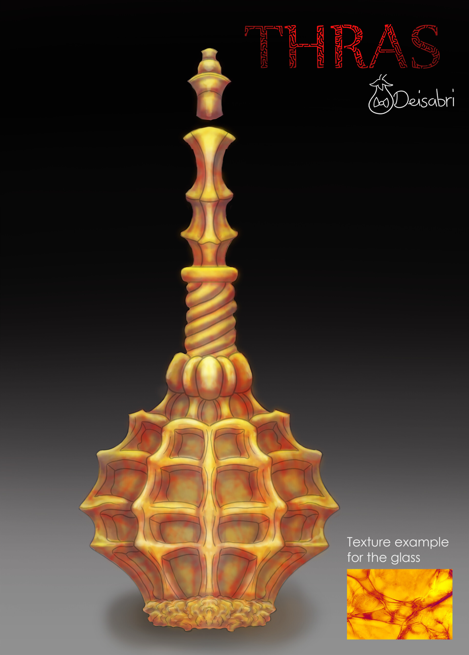 Artstation Thras Left Handed Elf Glass Bottle Sonja Krasilovska