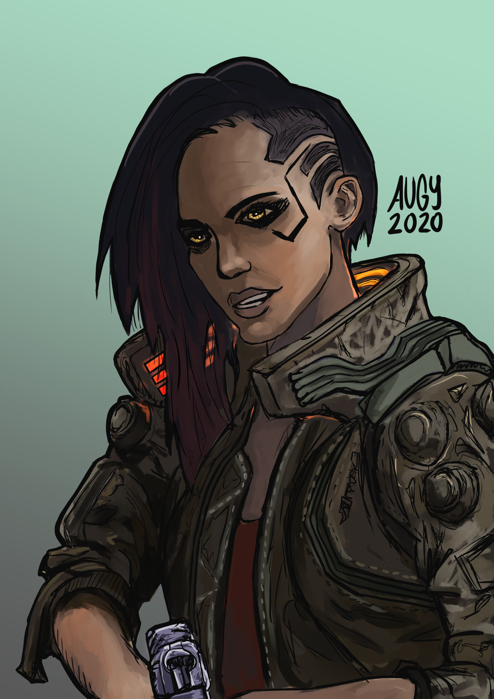 Artstation Cyberpunk 2077 Female V Augy Corpo life having a bit of an art dip right now. artstation cyberpunk 2077 female v augy