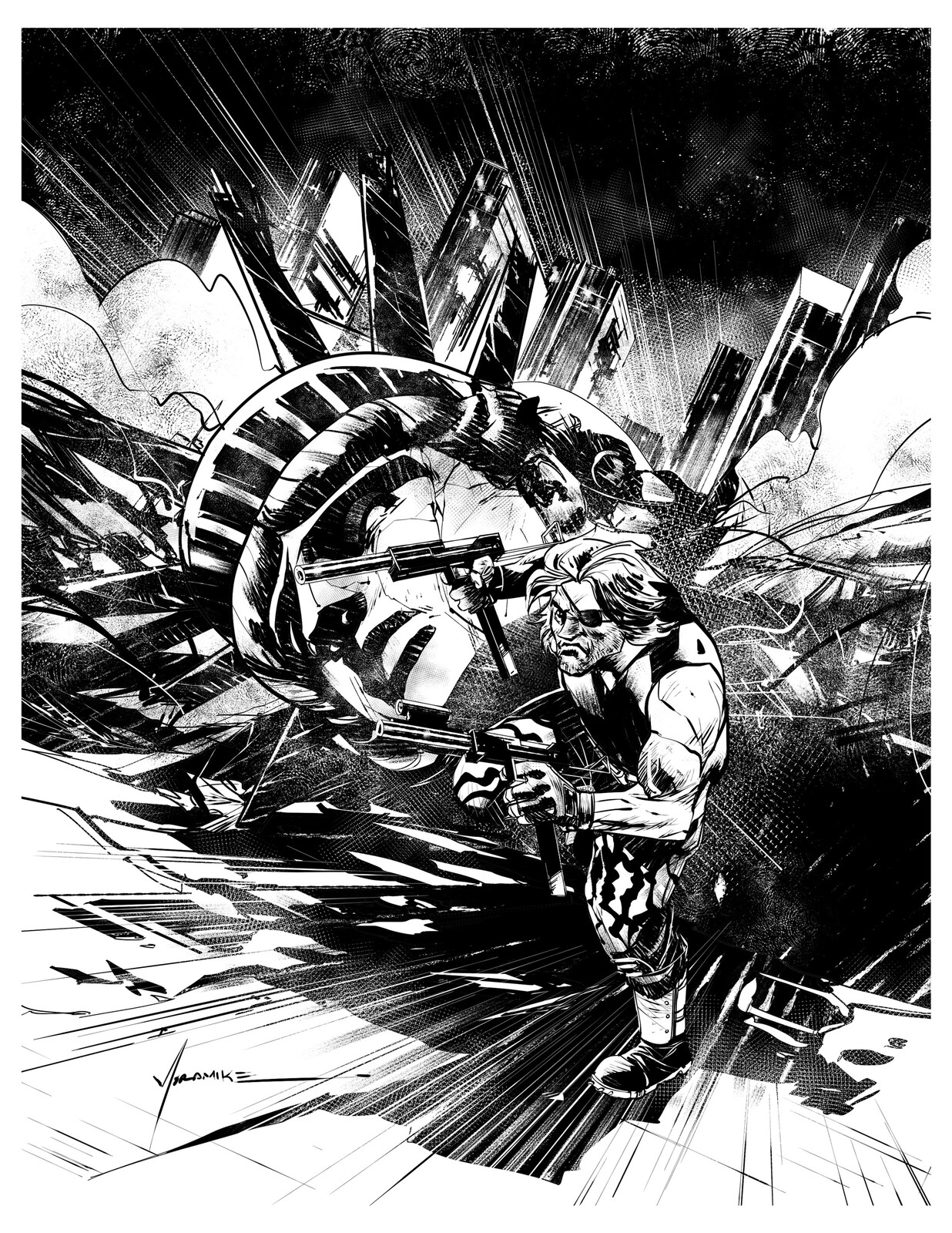 80´s Movie Sketch Weekend: Scape from New York Bob "Snake" Plissken 