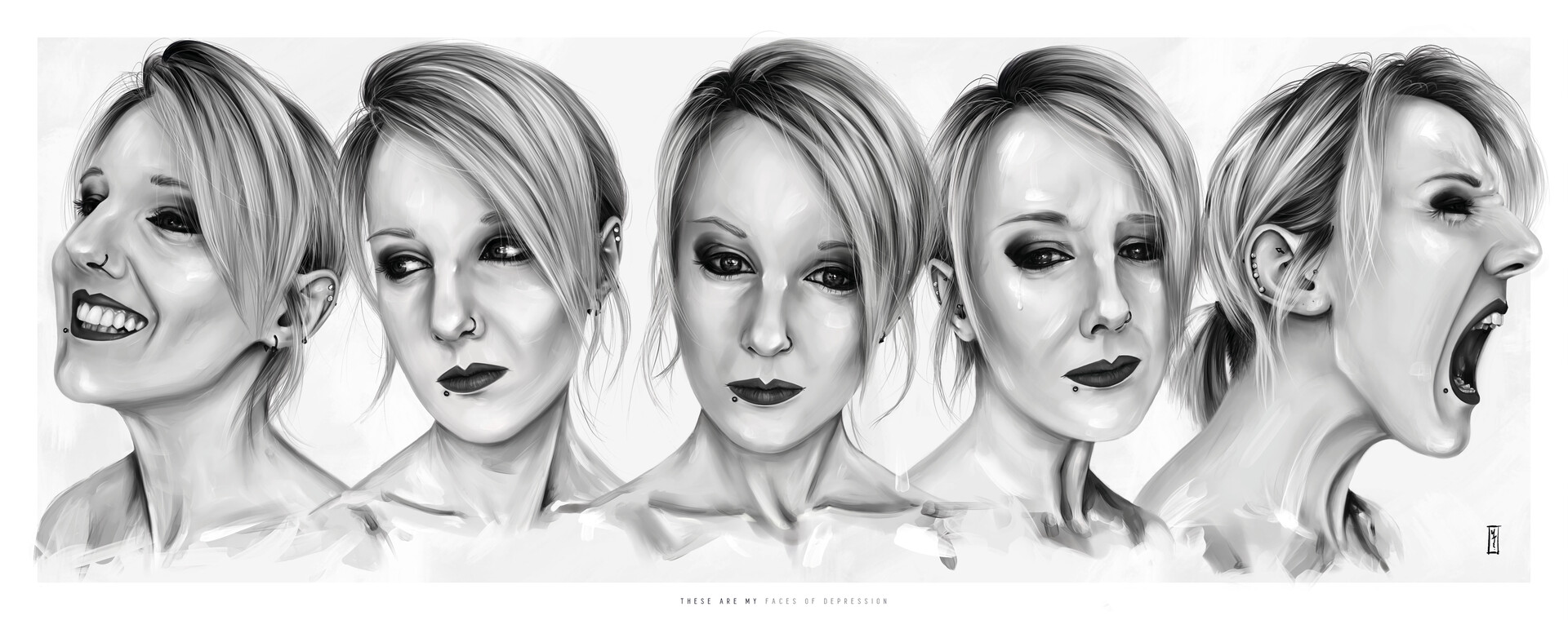 Artstation These Are My Faces Of Depression Yasmin Toyah Cull Artstation These Are My Faces Of Depression Yasmin Toyah Cull