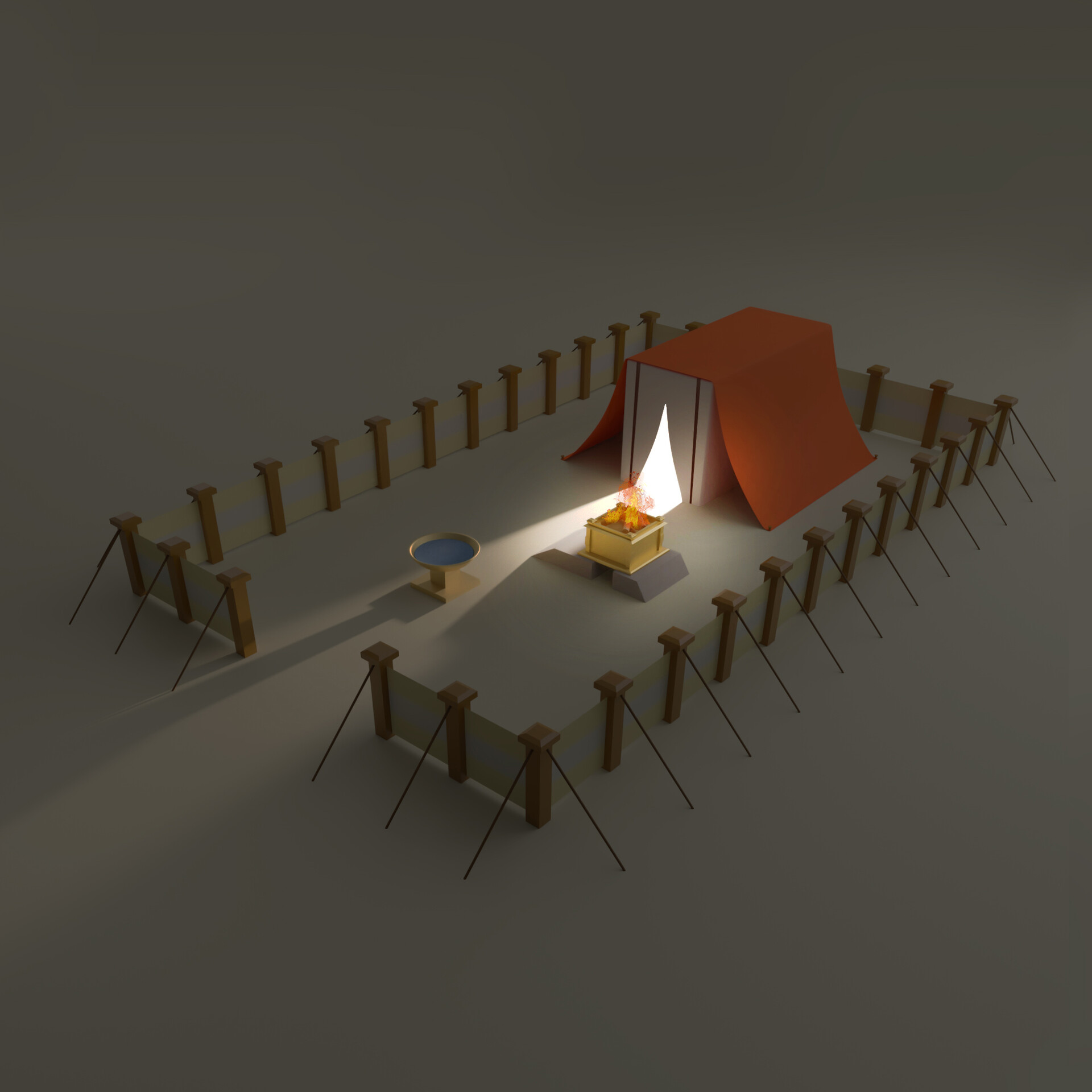 Artstation Tabernacle Of Moses Lowpoly 3d