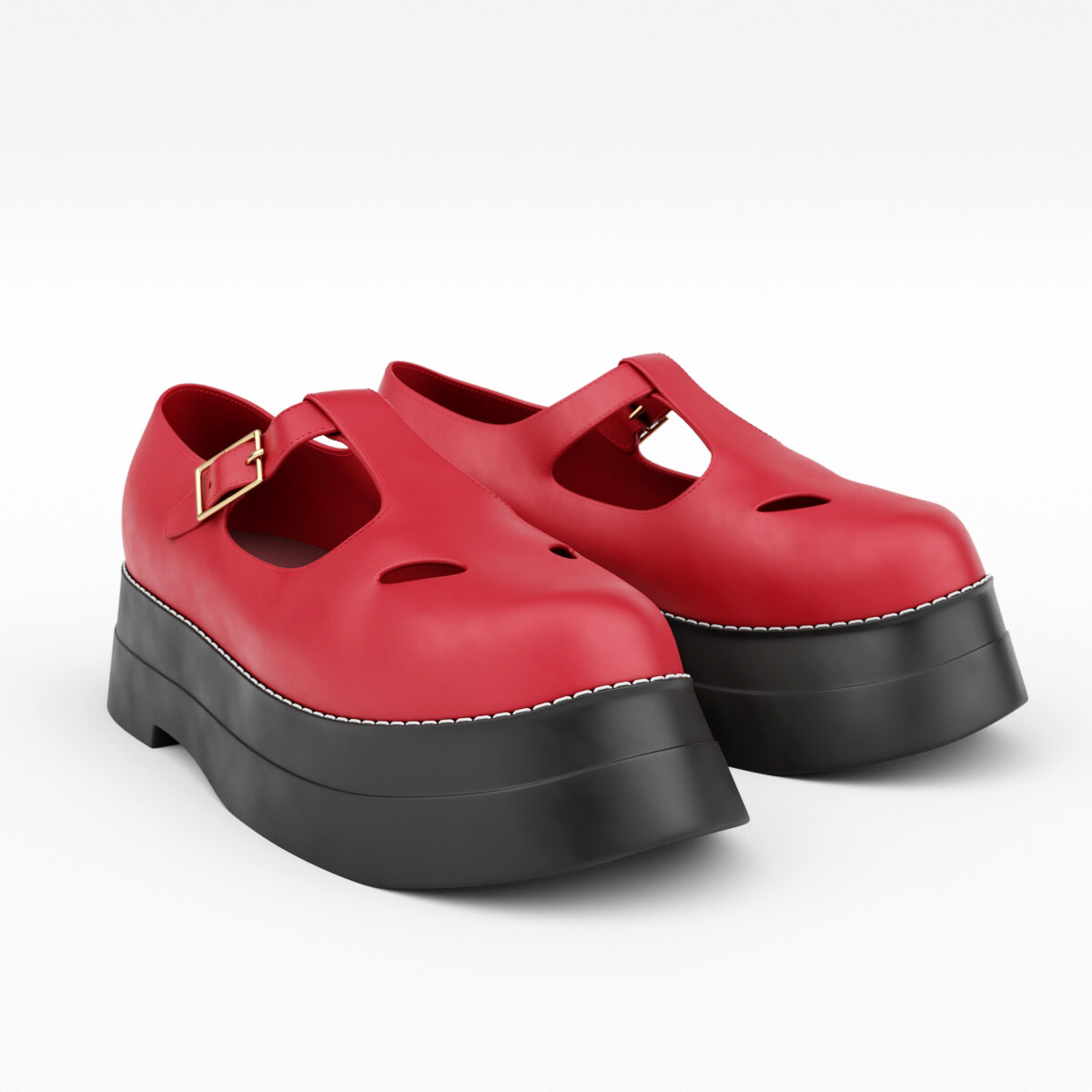 Platform t sales bar shoes