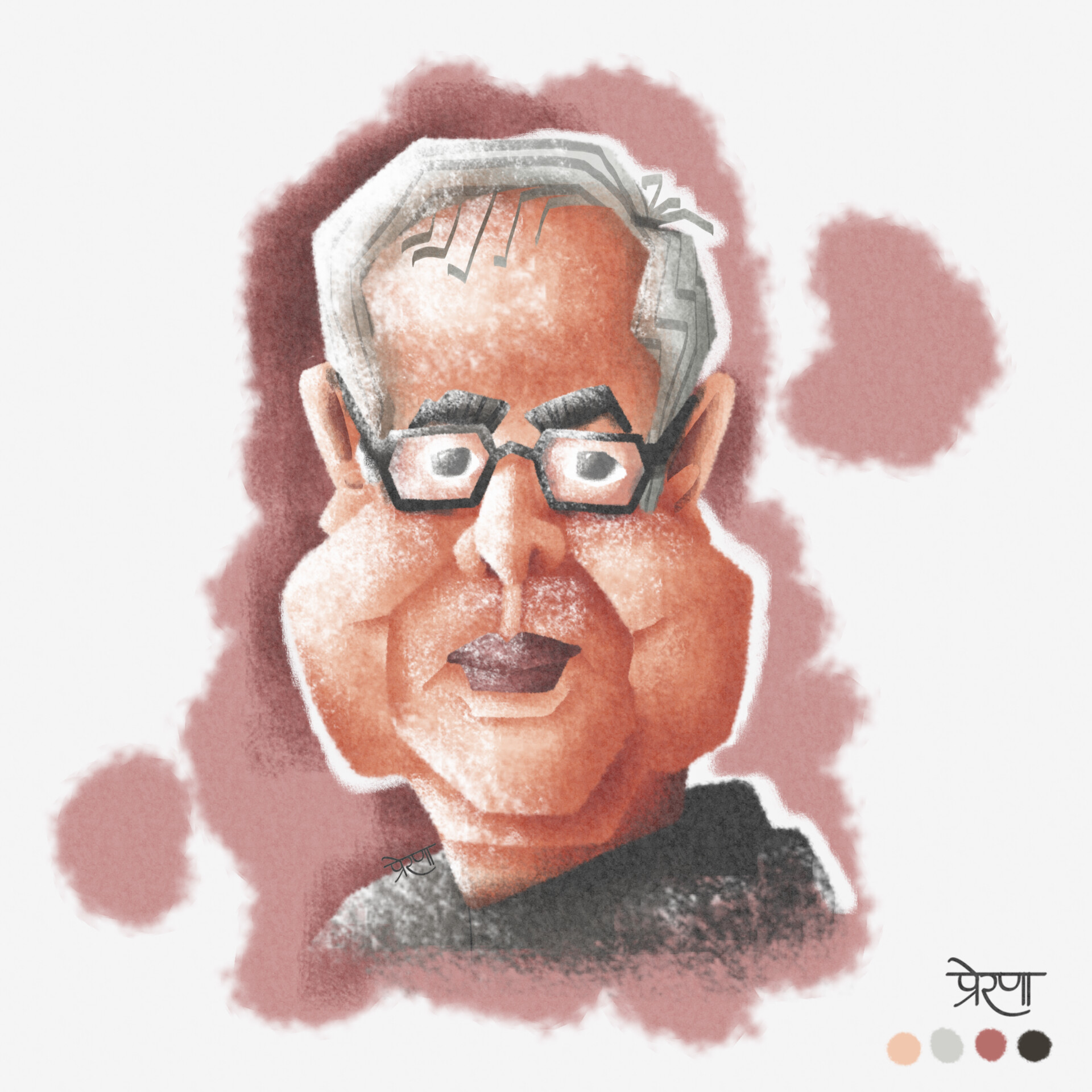 ArtStation - Pranab Mukherjee Caricature