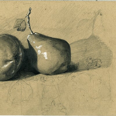 Pear Form Sketch Study 